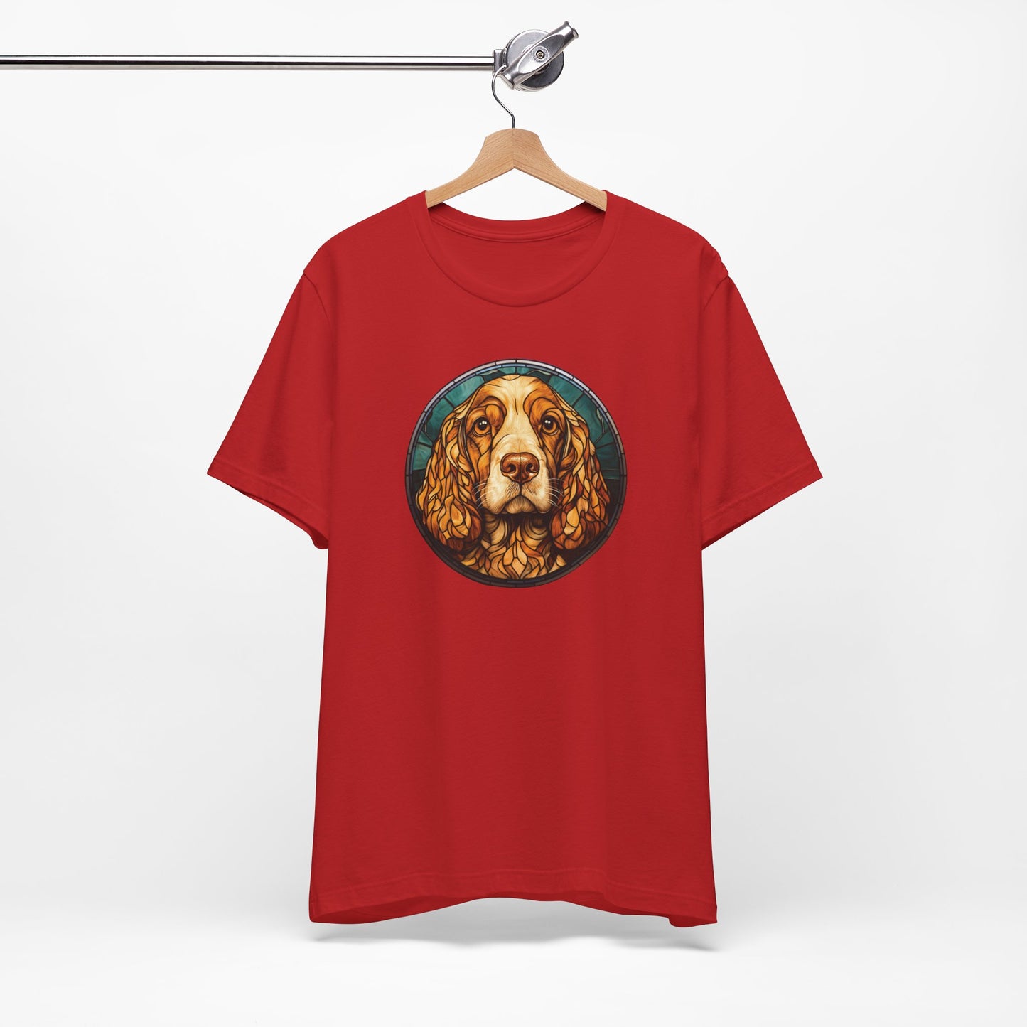 English Cocker Spaniel T-Shirt, English Cocker Spaniel Shirt, English Cocker Spaniel Graphic Design, Gift for Her, Gift for Him, Pet Lover T-Shirt, Pet T-Shirt, Colorful English Cocker Spaniel, Colorful Design, Unisex Jersey Short Sleeve Tee