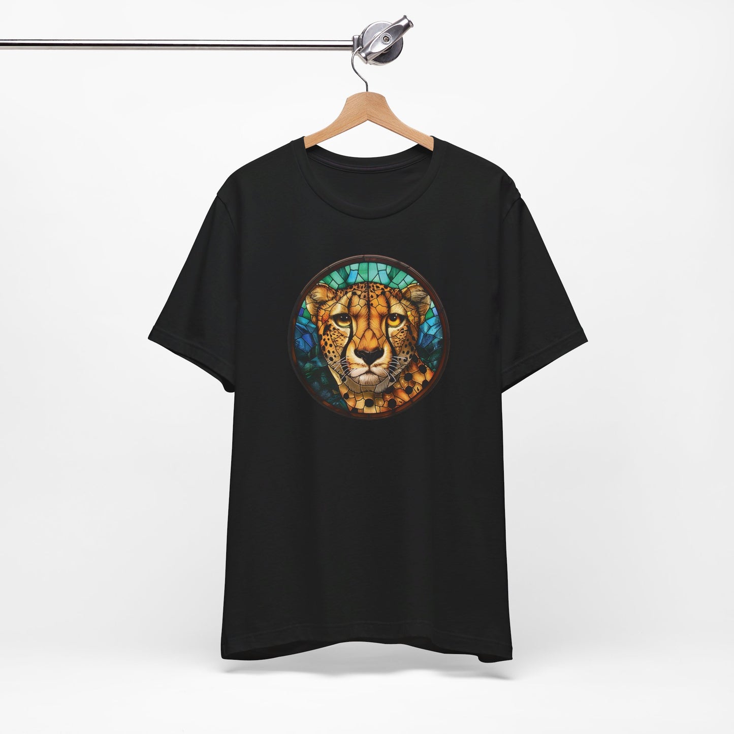 Majestic Cheetah T-Shirt, Cheetah T-Shirt, Cheetah Shirt, Cheetah Graphic Design, Gift for Her, Gift for Him, Animal T-Shirt, Colorful Cheetah, Colorful Design, Unisex Jersey Short Sleeve Tee