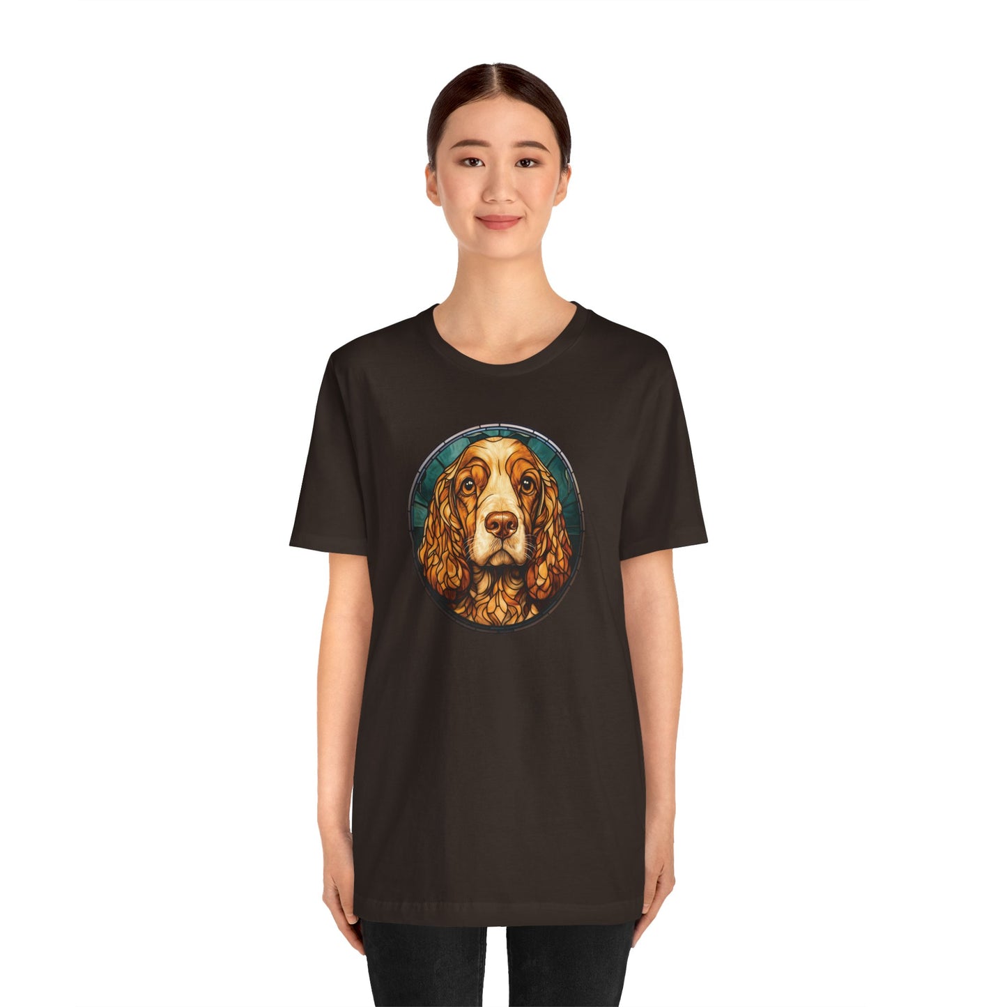 English Cocker Spaniel T-Shirt, English Cocker Spaniel Shirt, English Cocker Spaniel Graphic Design, Gift for Her, Gift for Him, Pet Lover T-Shirt, Pet T-Shirt, Colorful English Cocker Spaniel, Colorful Design, Unisex Jersey Short Sleeve Tee