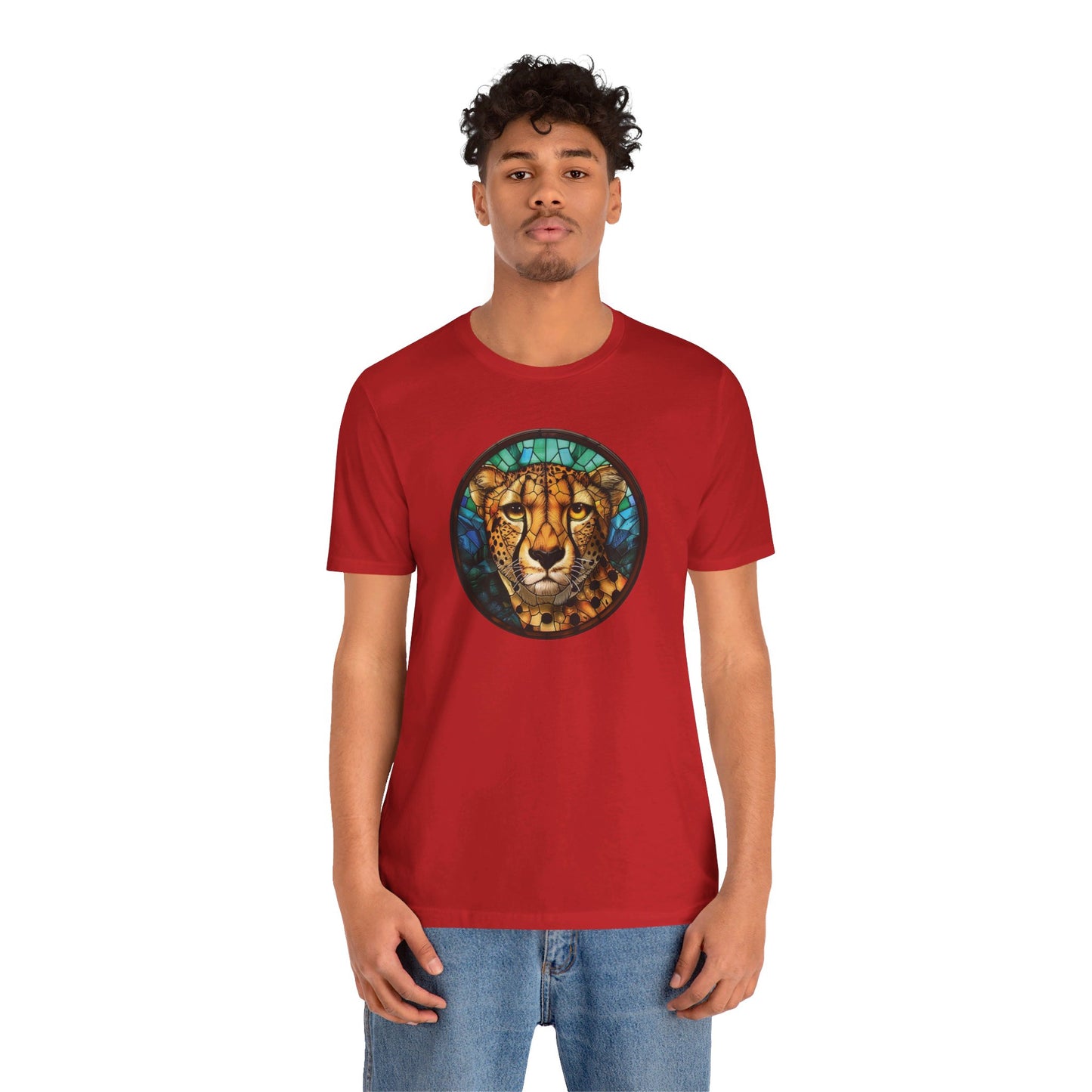 Majestic Cheetah T-Shirt, Cheetah T-Shirt, Cheetah Shirt, Cheetah Graphic Design, Gift for Her, Gift for Him, Animal T-Shirt, Colorful Cheetah, Colorful Design, Unisex Jersey Short Sleeve Tee