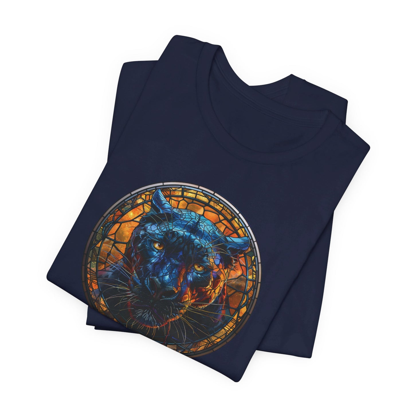 Majestic Black Panther T-Shirt, Black Panther T-Shirt, Black Panther Shirt, Black Panther Graphic Design, Gift for Her, Gift for Him, Animal T-Shirt, Colorful Black Panther, Colorful Design, Unisex Jersey Short Sleeve Tee