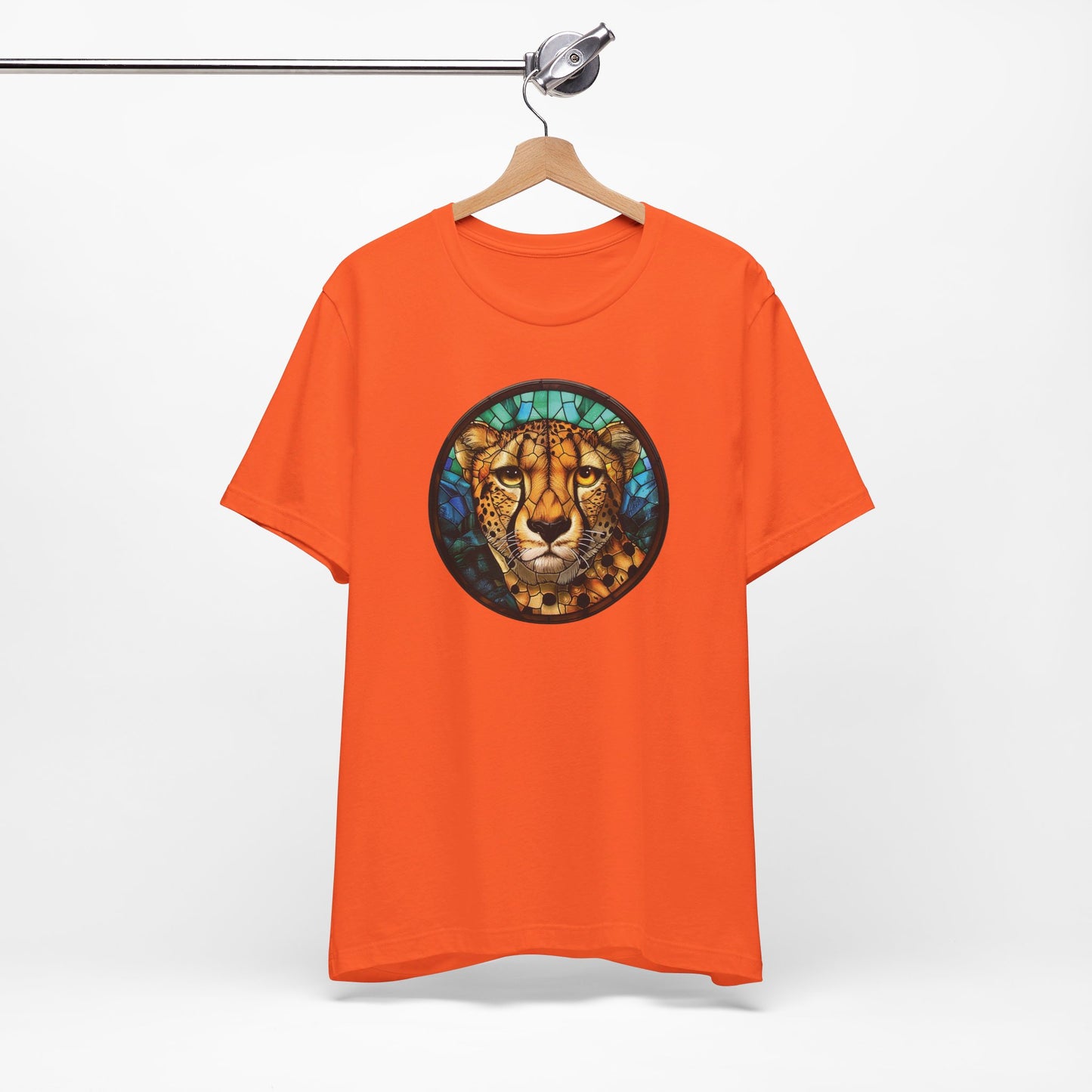 Majestic Cheetah T-Shirt, Cheetah T-Shirt, Cheetah Shirt, Cheetah Graphic Design, Gift for Her, Gift for Him, Animal T-Shirt, Colorful Cheetah, Colorful Design, Unisex Jersey Short Sleeve Tee