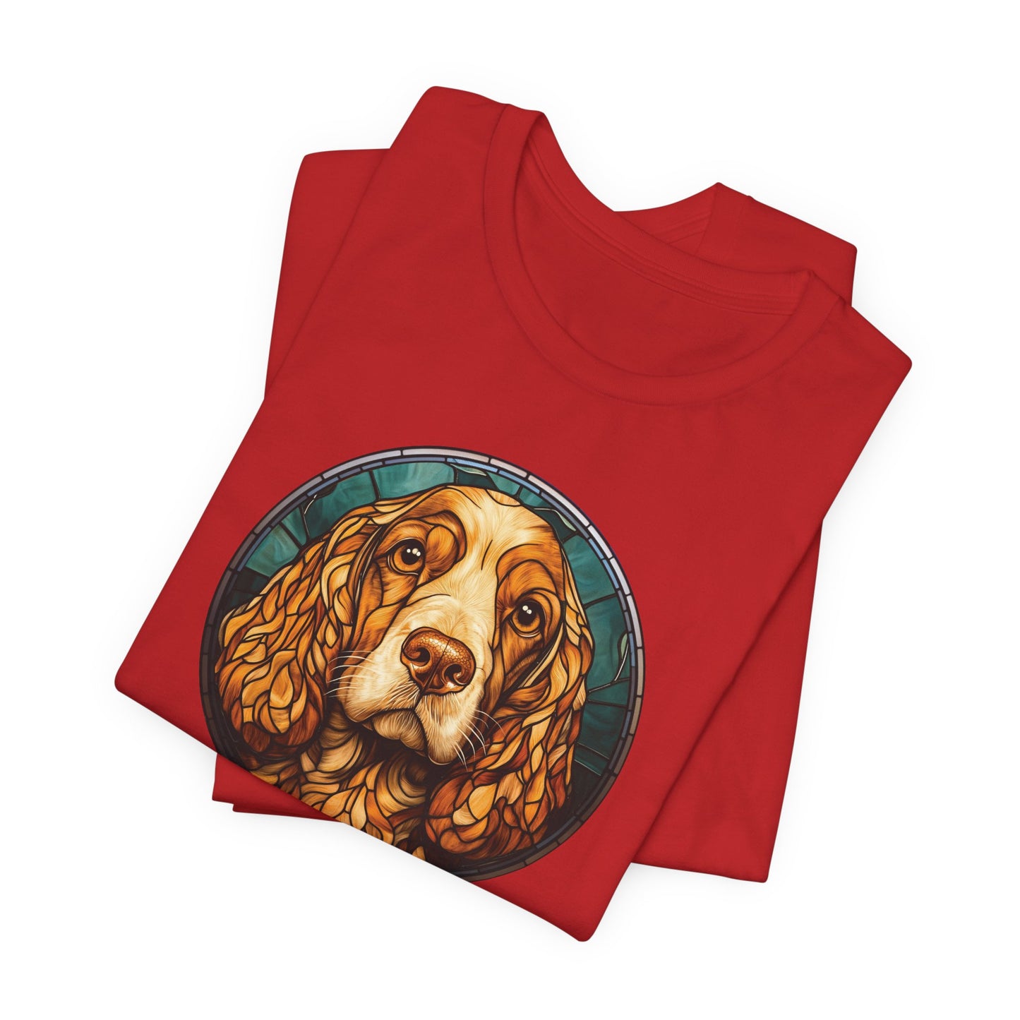 English Cocker Spaniel T-Shirt, English Cocker Spaniel Shirt, English Cocker Spaniel Graphic Design, Gift for Her, Gift for Him, Pet Lover T-Shirt, Pet T-Shirt, Colorful English Cocker Spaniel, Colorful Design, Unisex Jersey Short Sleeve Tee