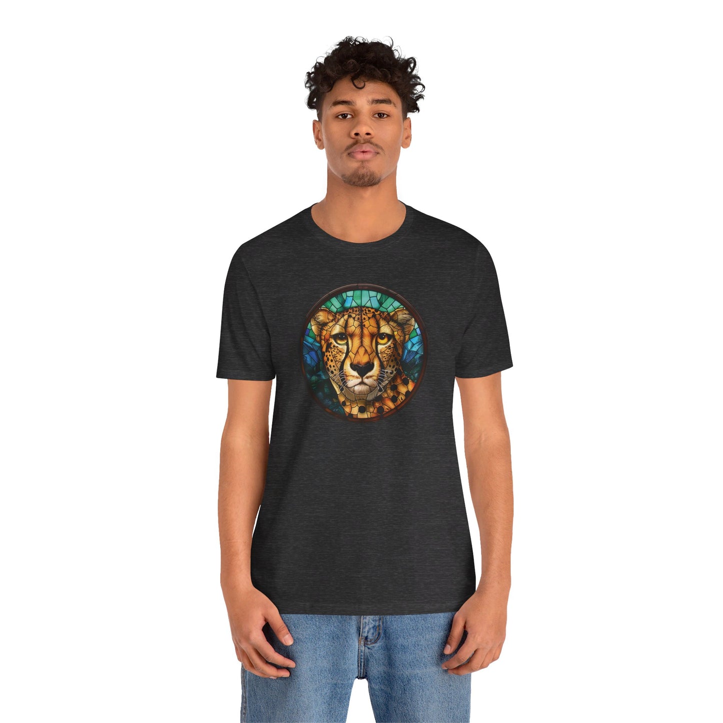 Majestic Cheetah T-Shirt, Cheetah T-Shirt, Cheetah Shirt, Cheetah Graphic Design, Gift for Her, Gift for Him, Animal T-Shirt, Colorful Cheetah, Colorful Design, Unisex Jersey Short Sleeve Tee