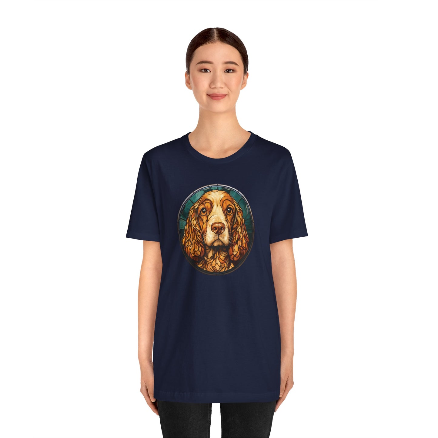 English Cocker Spaniel T-Shirt, English Cocker Spaniel Shirt, English Cocker Spaniel Graphic Design, Gift for Her, Gift for Him, Pet Lover T-Shirt, Pet T-Shirt, Colorful English Cocker Spaniel, Colorful Design, Unisex Jersey Short Sleeve Tee