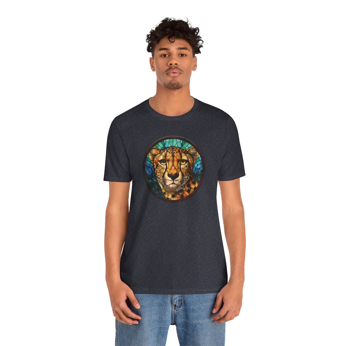 Majestic Cheetah T-Shirt, Cheetah T-Shirt, Cheetah Shirt, Cheetah Graphic Design, Gift for Her, Gift for Him, Animal T-Shirt, Colorful Cheetah, Colorful Design, Unisex Jersey Short Sleeve Tee