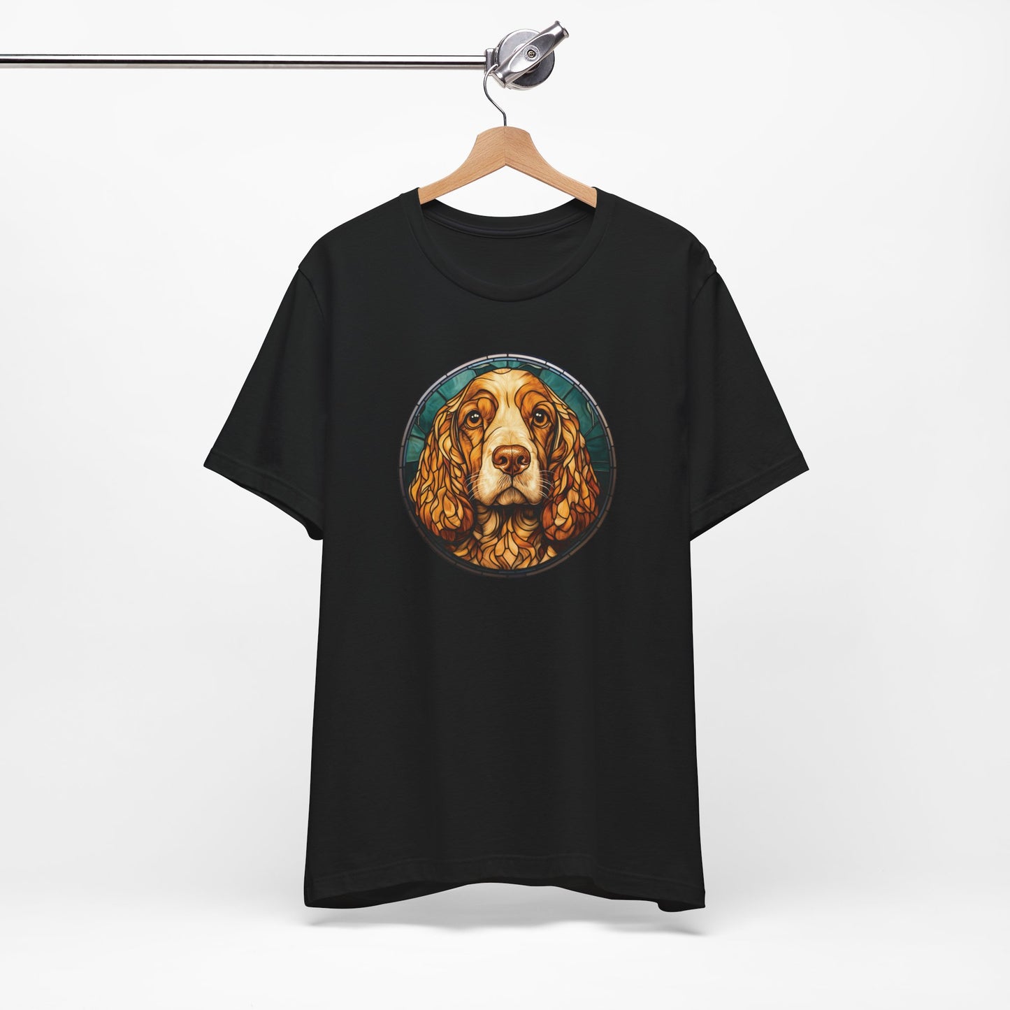 English Cocker Spaniel T-Shirt, English Cocker Spaniel Shirt, English Cocker Spaniel Graphic Design, Gift for Her, Gift for Him, Pet Lover T-Shirt, Pet T-Shirt, Colorful English Cocker Spaniel, Colorful Design, Unisex Jersey Short Sleeve Tee