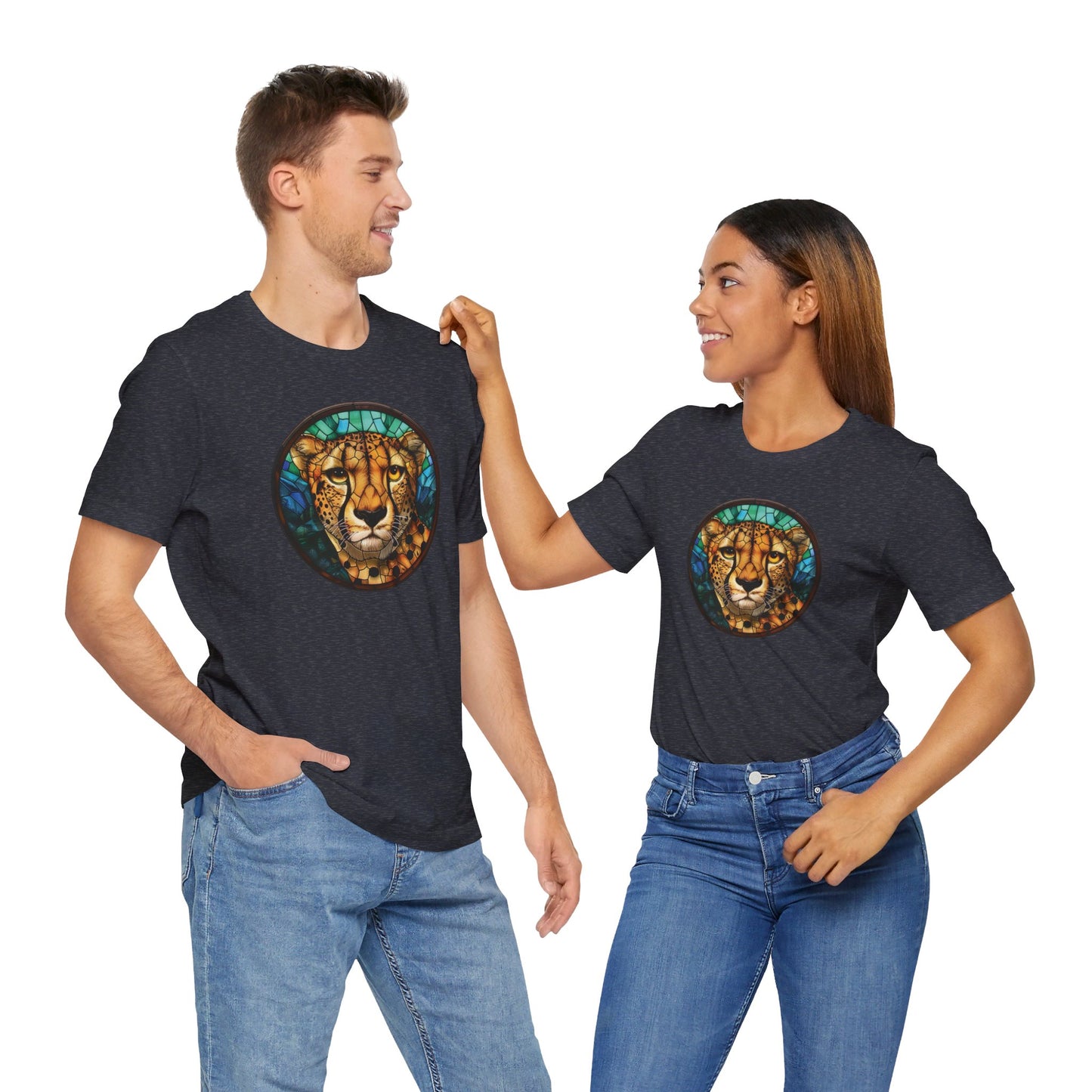 Majestic Cheetah T-Shirt, Cheetah T-Shirt, Cheetah Shirt, Cheetah Graphic Design, Gift for Her, Gift for Him, Animal T-Shirt, Colorful Cheetah, Colorful Design, Unisex Jersey Short Sleeve Tee