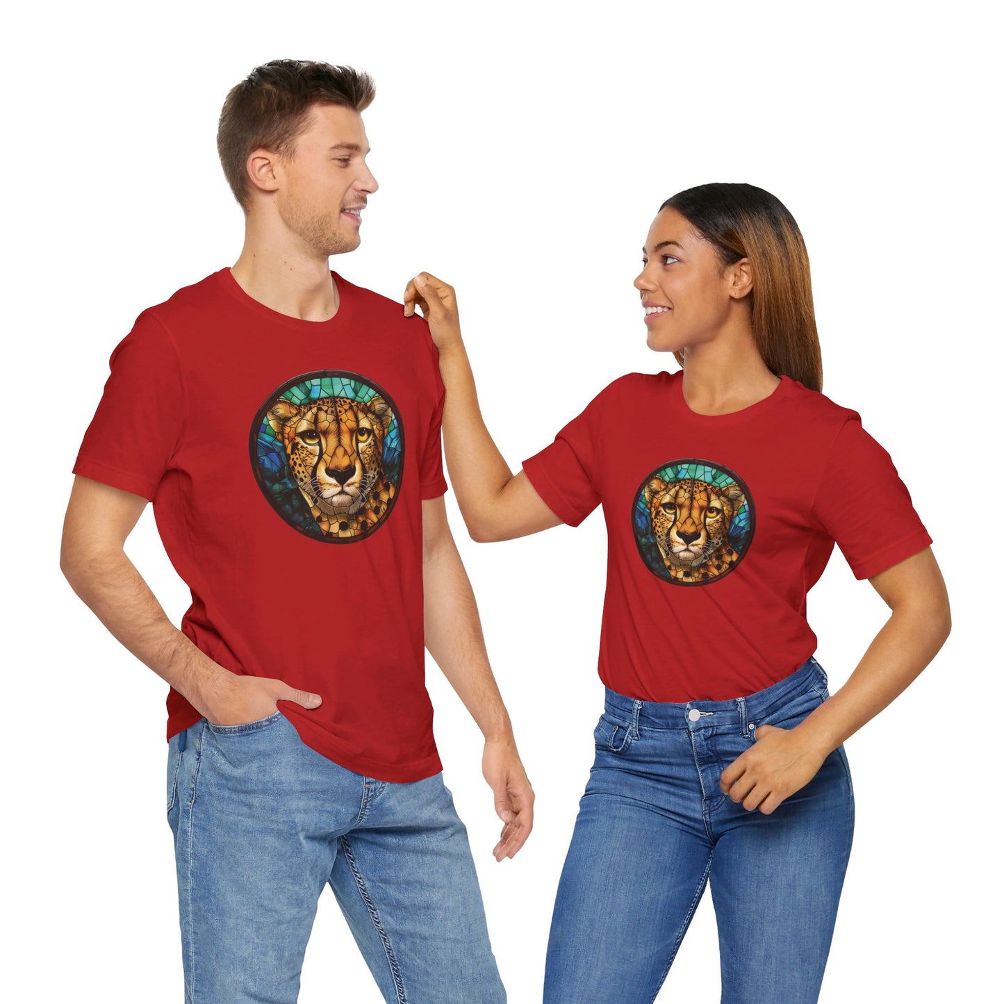 Majestic Cheetah T-Shirt, Cheetah T-Shirt, Cheetah Shirt, Cheetah Graphic Design, Gift for Her, Gift for Him, Animal T-Shirt, Colorful Cheetah, Colorful Design, Unisex Jersey Short Sleeve Tee