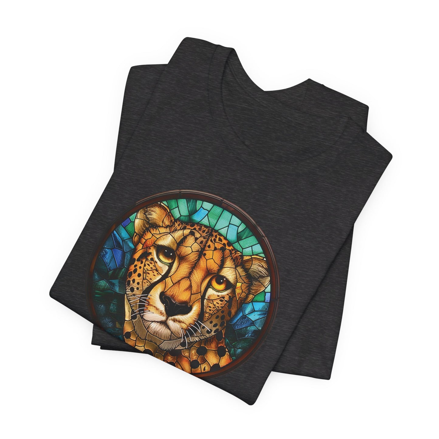 Majestic Cheetah T-Shirt, Cheetah T-Shirt, Cheetah Shirt, Cheetah Graphic Design, Gift for Her, Gift for Him, Animal T-Shirt, Colorful Cheetah, Colorful Design, Unisex Jersey Short Sleeve Tee