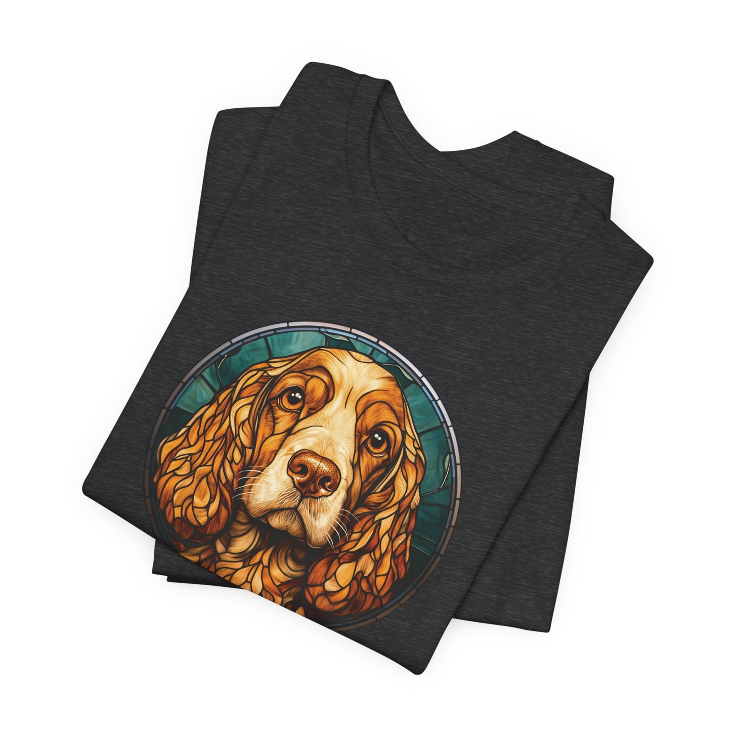 English Cocker Spaniel T-Shirt, English Cocker Spaniel Shirt, English Cocker Spaniel Graphic Design, Gift for Her, Gift for Him, Pet Lover T-Shirt, Pet T-Shirt, Colorful English Cocker Spaniel, Colorful Design, Unisex Jersey Short Sleeve Tee