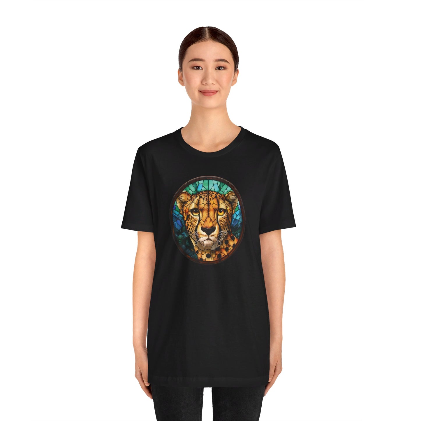 Majestic Cheetah T-Shirt, Cheetah T-Shirt, Cheetah Shirt, Cheetah Graphic Design, Gift for Her, Gift for Him, Animal T-Shirt, Colorful Cheetah, Colorful Design, Unisex Jersey Short Sleeve Tee
