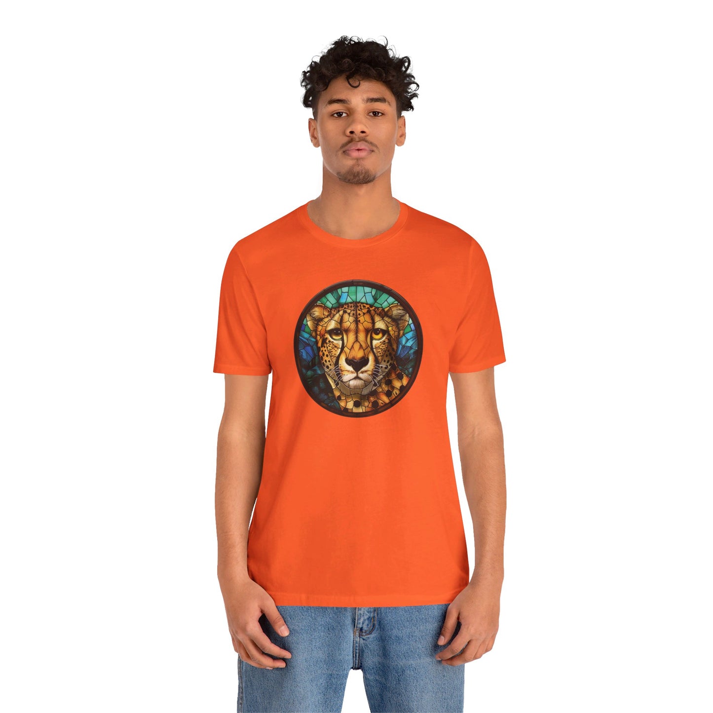 Majestic Cheetah T-Shirt, Cheetah T-Shirt, Cheetah Shirt, Cheetah Graphic Design, Gift for Her, Gift for Him, Animal T-Shirt, Colorful Cheetah, Colorful Design, Unisex Jersey Short Sleeve Tee