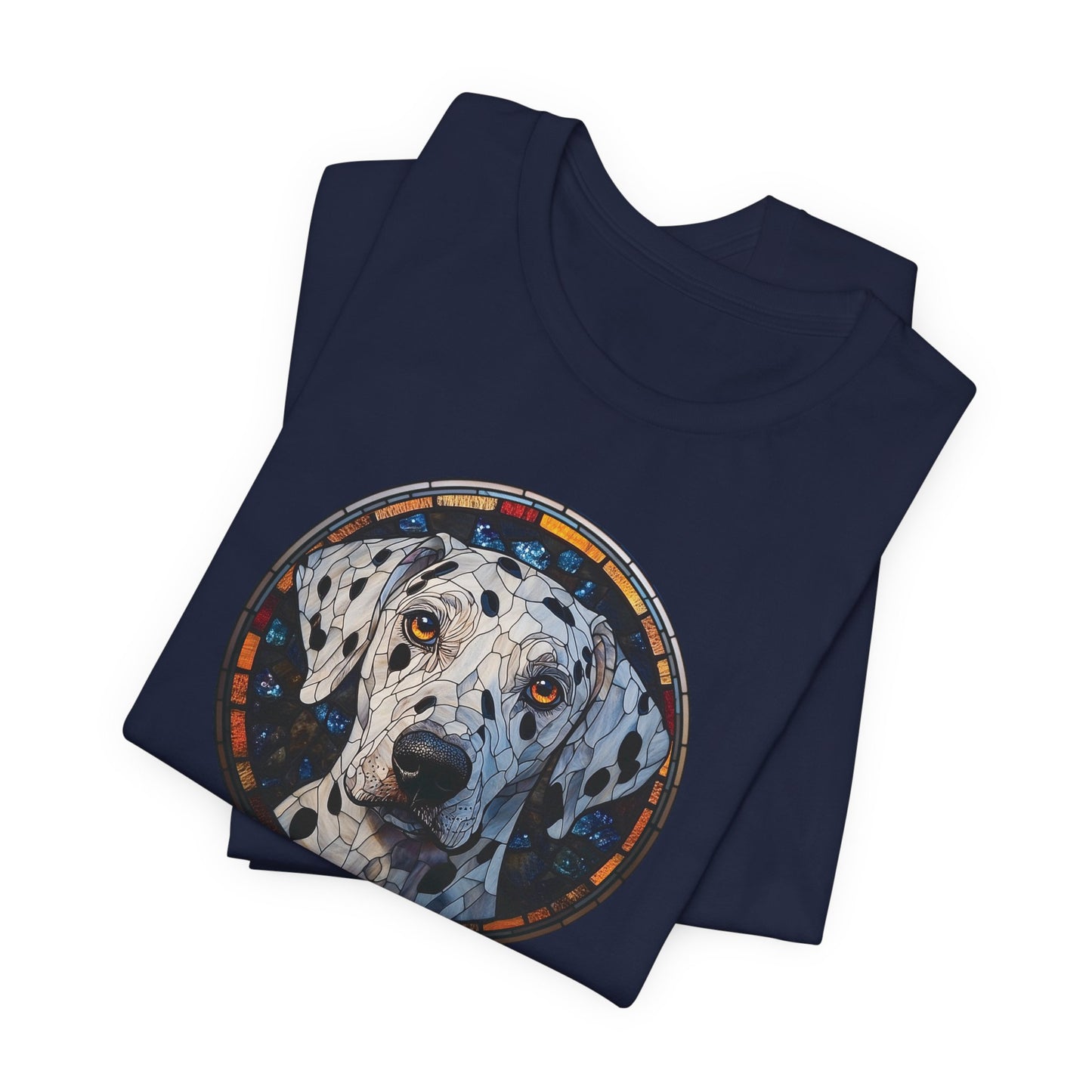Dalmatian T-Shirt, Dalmatian Shirt, Dalmatian Graphic Design, Gift for Her, Gift for Him, Pet Lover T-Shirt, Pet T-Shirt, Colorful Dalmatian, Colorful Design, Unisex Jersey Short Sleeve Tee