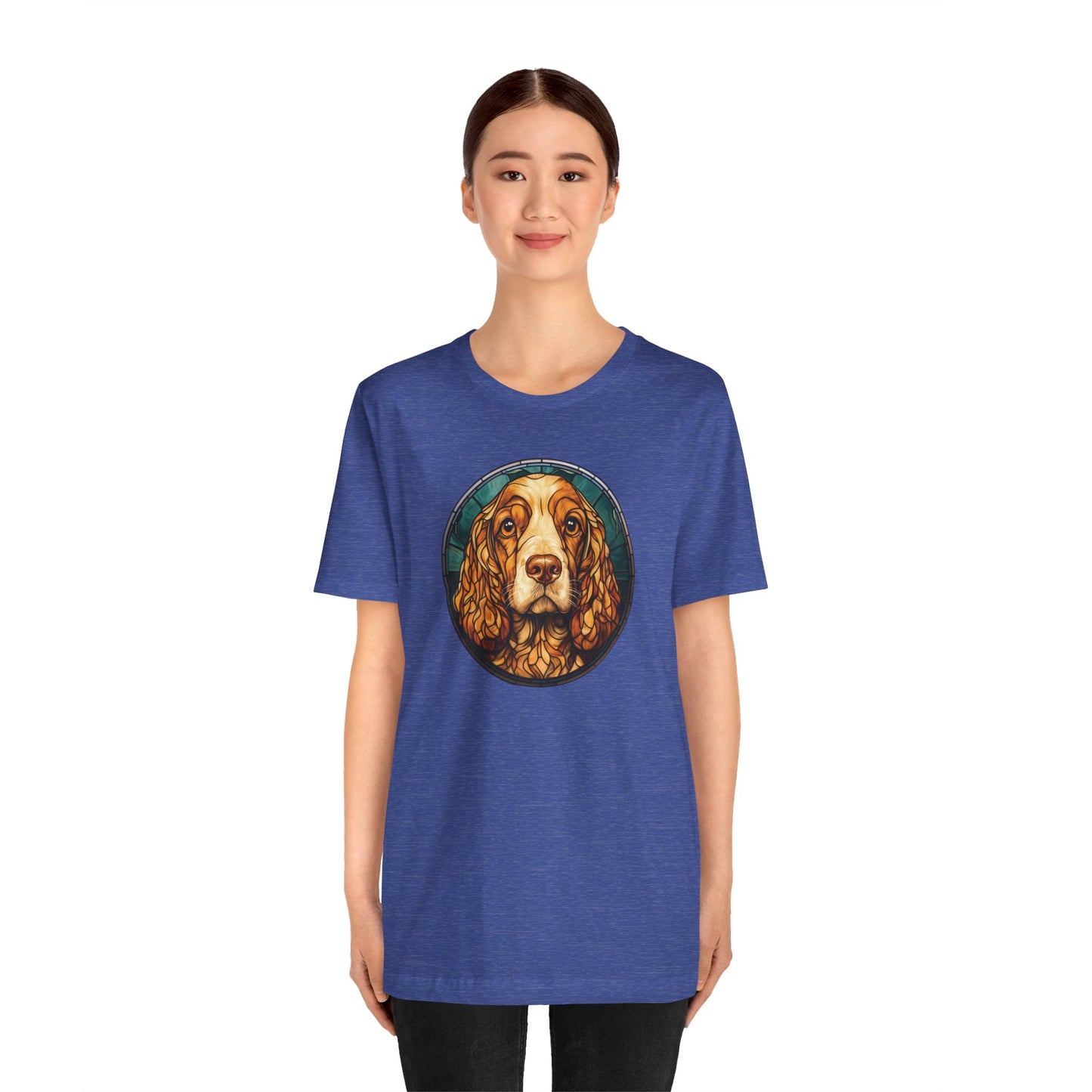 English Cocker Spaniel T-Shirt, English Cocker Spaniel Shirt, English Cocker Spaniel Graphic Design, Gift for Her, Gift for Him, Pet Lover T-Shirt, Pet T-Shirt, Colorful English Cocker Spaniel, Colorful Design, Unisex Jersey Short Sleeve Tee