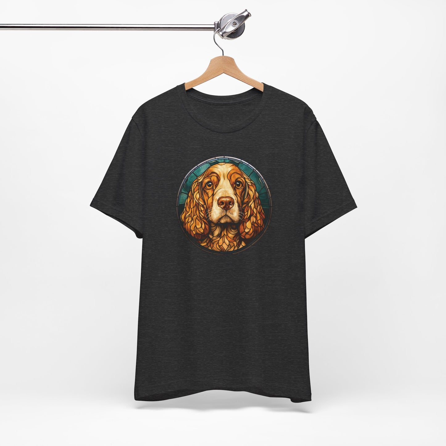 English Cocker Spaniel T-Shirt, English Cocker Spaniel Shirt, English Cocker Spaniel Graphic Design, Gift for Her, Gift for Him, Pet Lover T-Shirt, Pet T-Shirt, Colorful English Cocker Spaniel, Colorful Design, Unisex Jersey Short Sleeve Tee