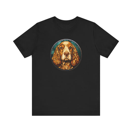 English Cocker Spaniel T-Shirt, English Cocker Spaniel Shirt, English Cocker Spaniel Graphic Design, Gift for Her, Gift for Him, Pet Lover T-Shirt, Pet T-Shirt, Colorful English Cocker Spaniel, Colorful Design, Unisex Jersey Short Sleeve Tee