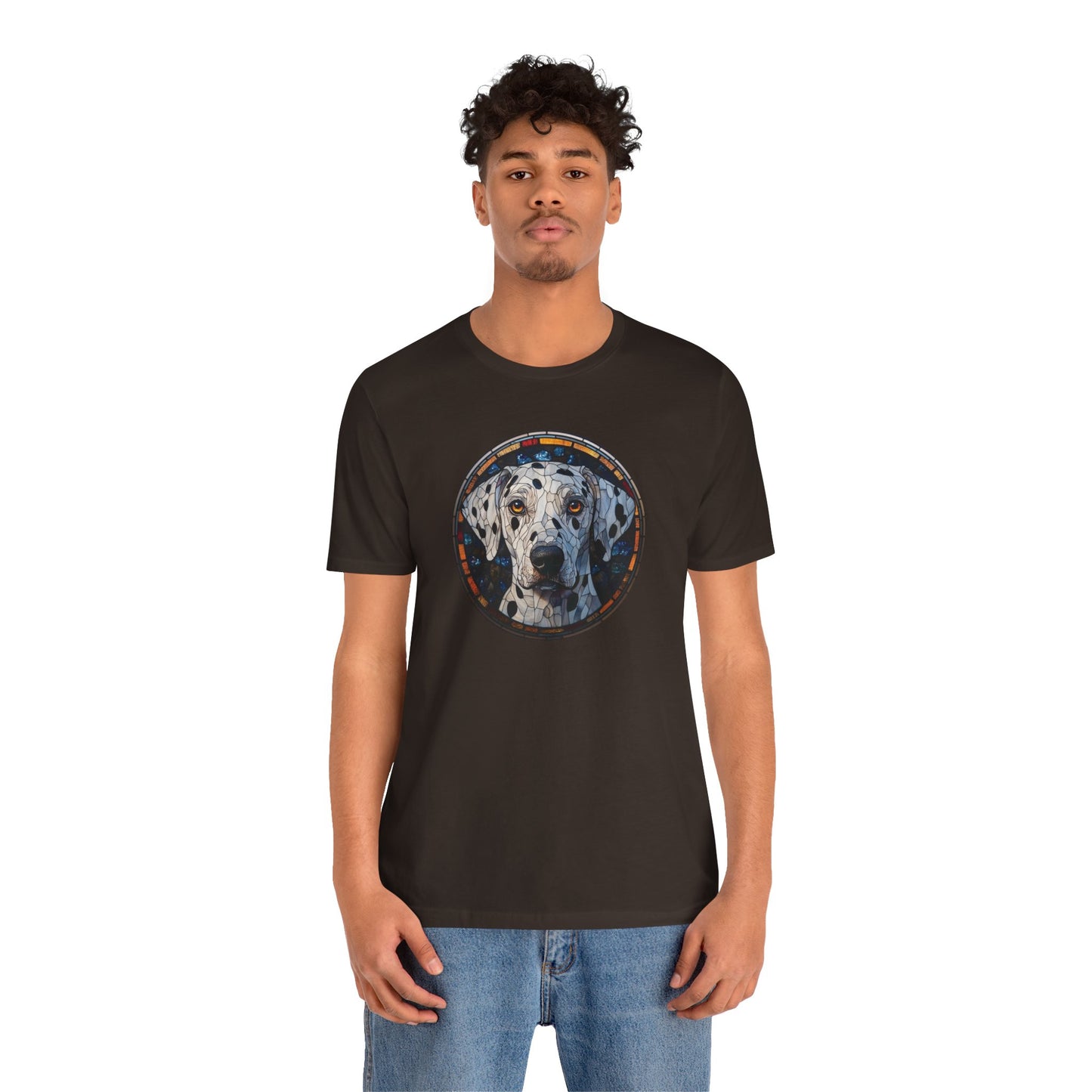 Dalmatian T-Shirt, Dalmatian Shirt, Dalmatian Graphic Design, Gift for Her, Gift for Him, Pet Lover T-Shirt, Pet T-Shirt, Colorful Dalmatian, Colorful Design, Unisex Jersey Short Sleeve Tee