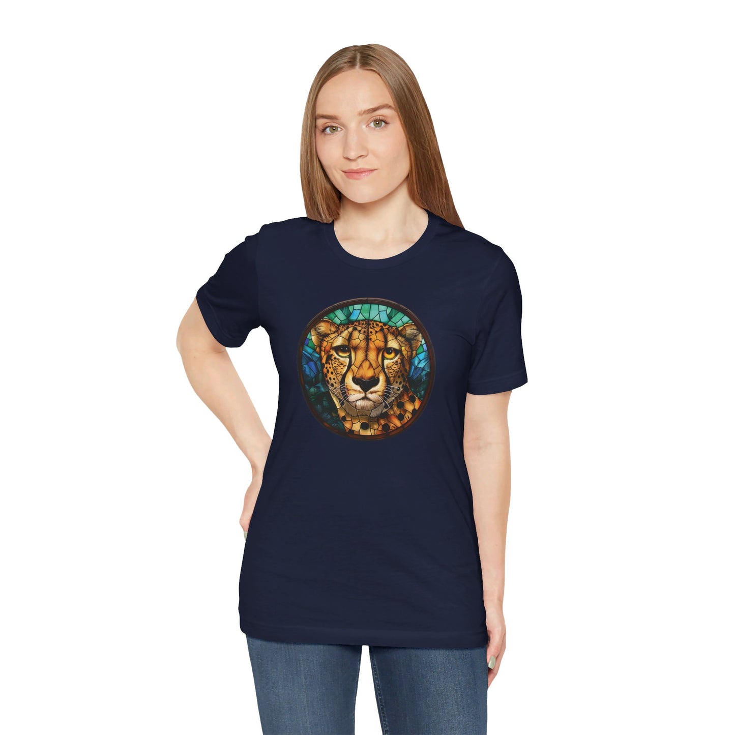 Majestic Cheetah T-Shirt, Cheetah T-Shirt, Cheetah Shirt, Cheetah Graphic Design, Gift for Her, Gift for Him, Animal T-Shirt, Colorful Cheetah, Colorful Design, Unisex Jersey Short Sleeve Tee