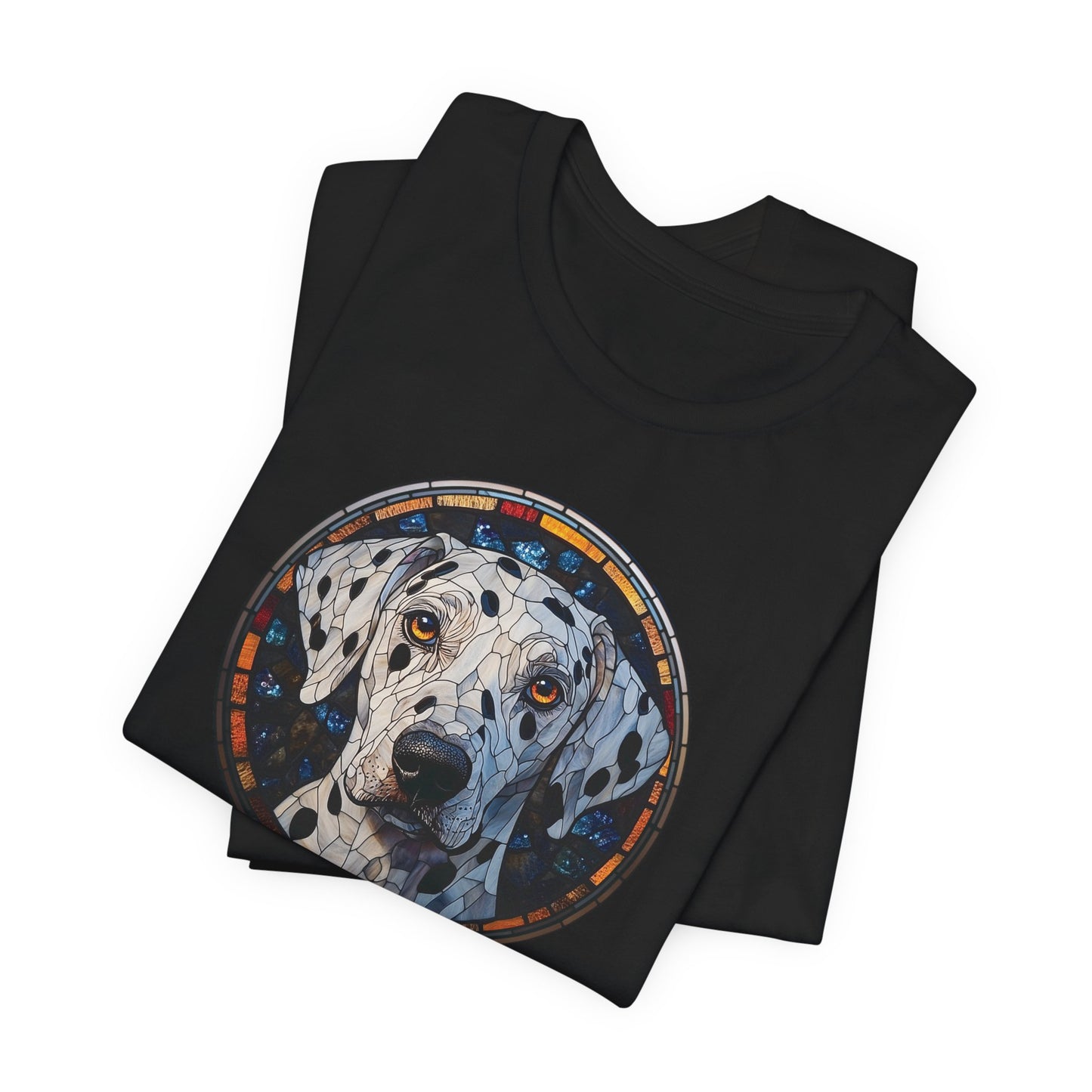 Dalmatian T-Shirt, Dalmatian Shirt, Dalmatian Graphic Design, Gift for Her, Gift for Him, Pet Lover T-Shirt, Pet T-Shirt, Colorful Dalmatian, Colorful Design, Unisex Jersey Short Sleeve Tee