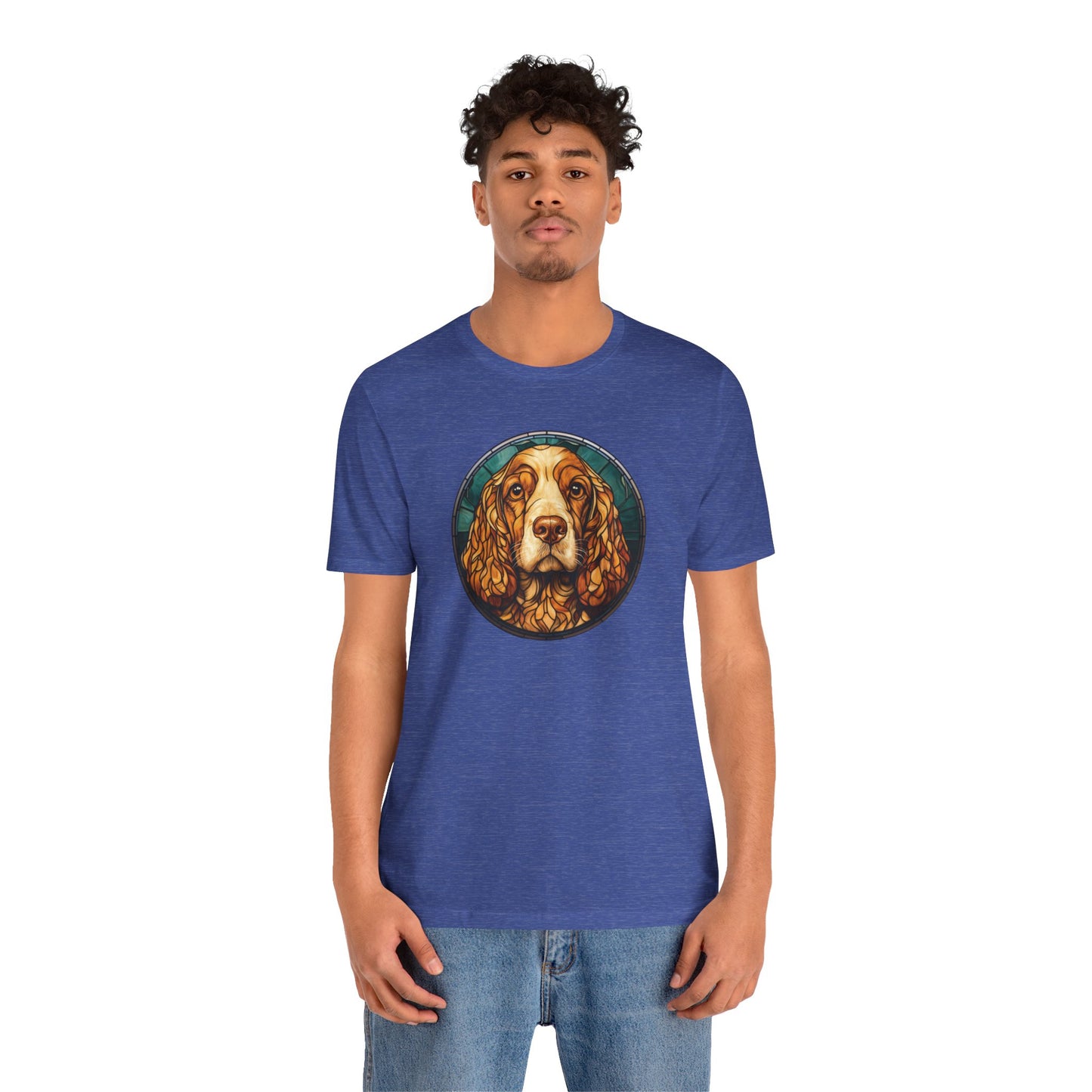 English Cocker Spaniel T-Shirt, English Cocker Spaniel Shirt, English Cocker Spaniel Graphic Design, Gift for Her, Gift for Him, Pet Lover T-Shirt, Pet T-Shirt, Colorful English Cocker Spaniel, Colorful Design, Unisex Jersey Short Sleeve Tee