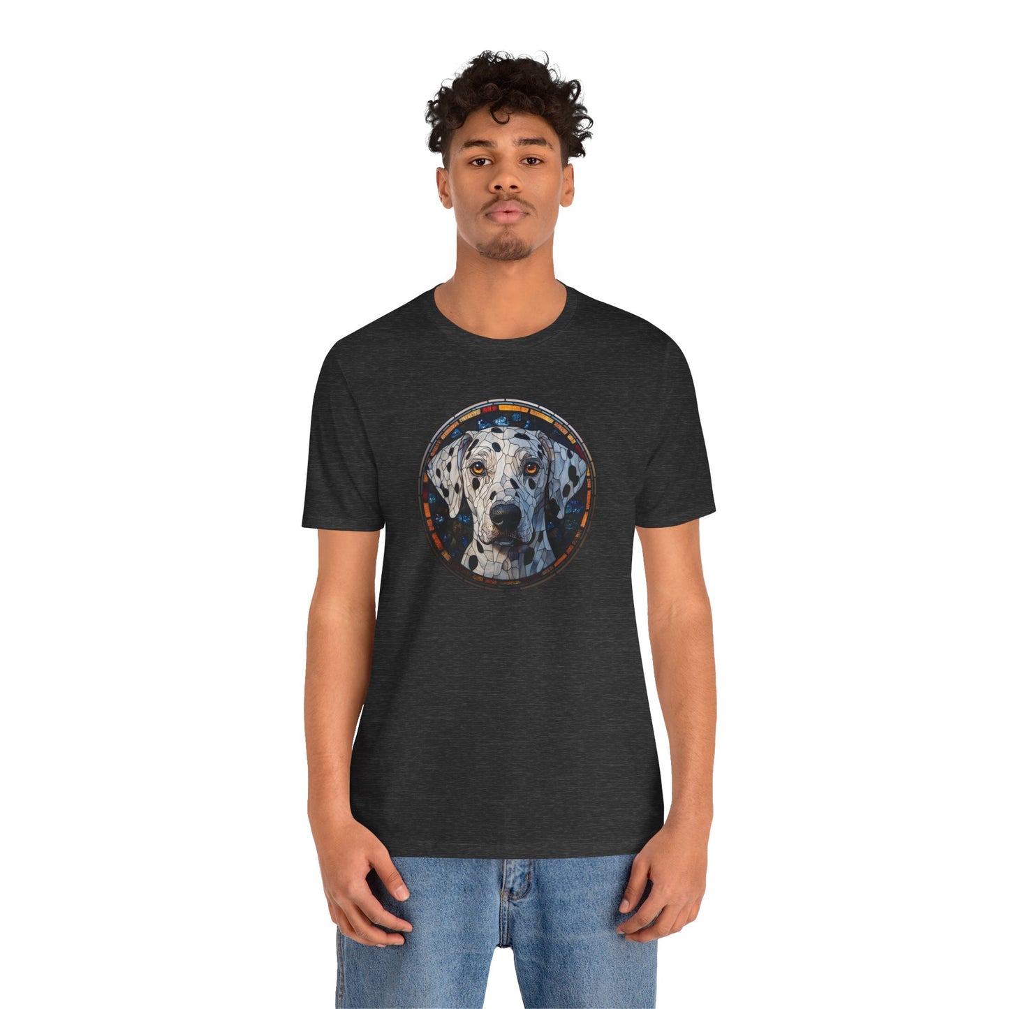Dalmatian T-Shirt, Dalmatian Shirt, Dalmatian Graphic Design, Gift for Her, Gift for Him, Pet Lover T-Shirt, Pet T-Shirt, Colorful Dalmatian, Colorful Design, Unisex Jersey Short Sleeve Tee