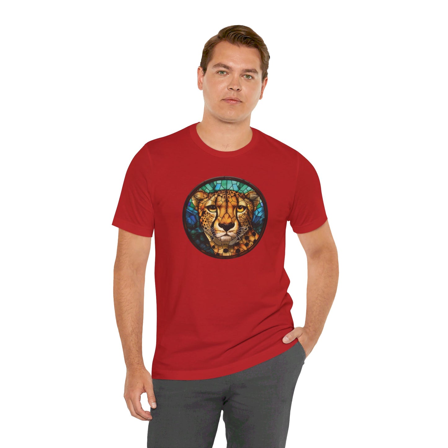 Majestic Cheetah T-Shirt, Cheetah T-Shirt, Cheetah Shirt, Cheetah Graphic Design, Gift for Her, Gift for Him, Animal T-Shirt, Colorful Cheetah, Colorful Design, Unisex Jersey Short Sleeve Tee