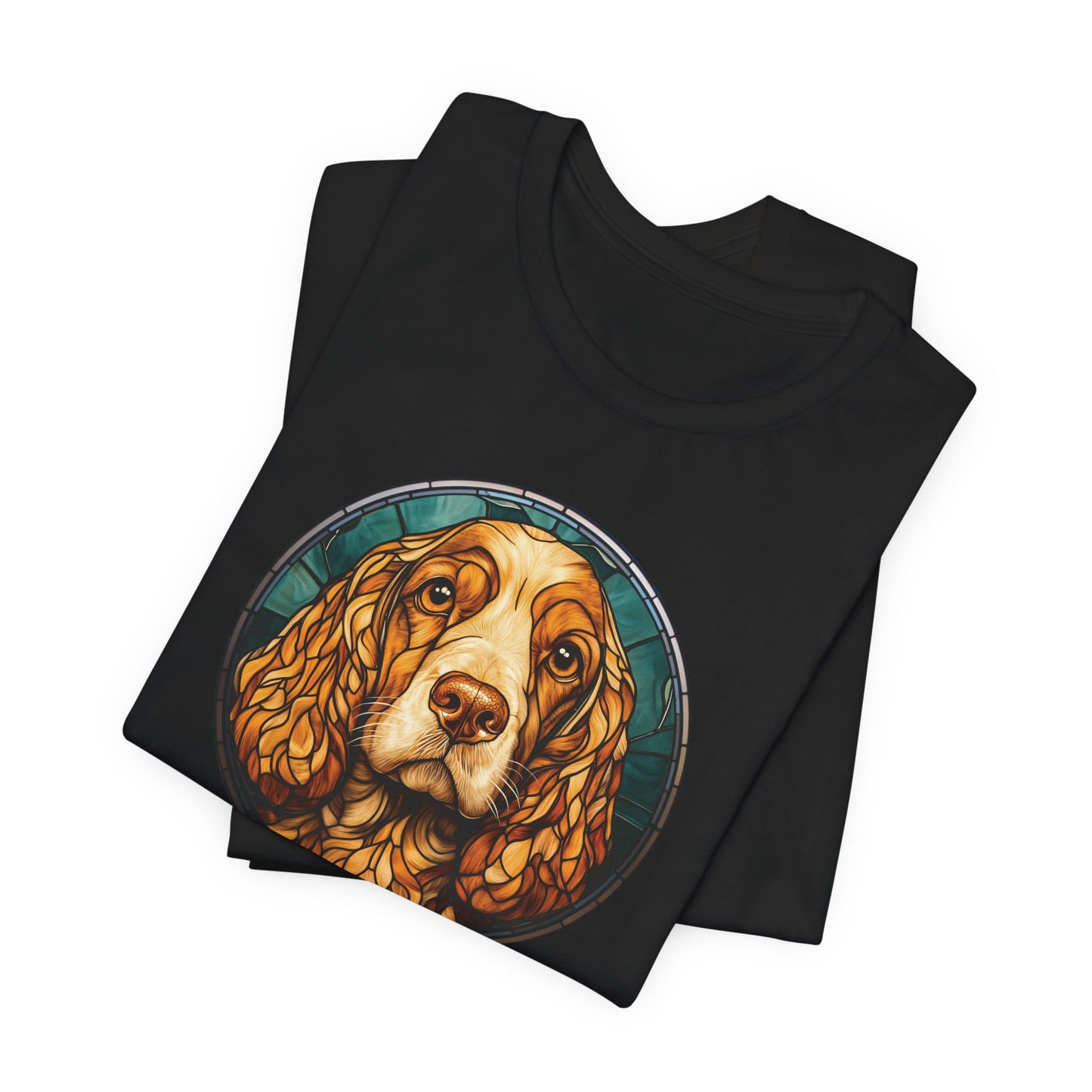 English Cocker Spaniel T-Shirt, English Cocker Spaniel Shirt, English Cocker Spaniel Graphic Design, Gift for Her, Gift for Him, Pet Lover T-Shirt, Pet T-Shirt, Colorful English Cocker Spaniel, Colorful Design, Unisex Jersey Short Sleeve Tee