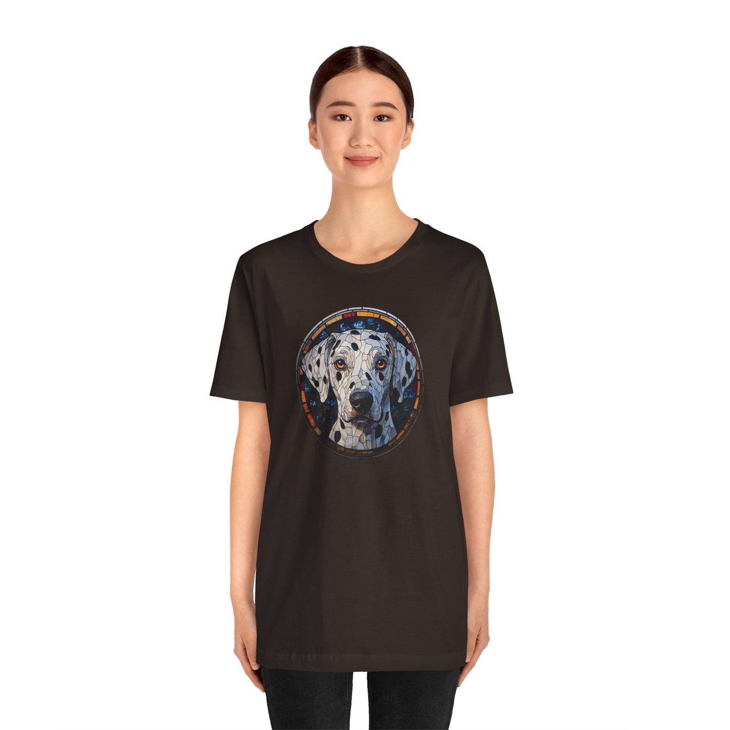Dalmatian T-Shirt, Dalmatian Shirt, Dalmatian Graphic Design, Gift for Her, Gift for Him, Pet Lover T-Shirt, Pet T-Shirt, Colorful Dalmatian, Colorful Design, Unisex Jersey Short Sleeve Tee