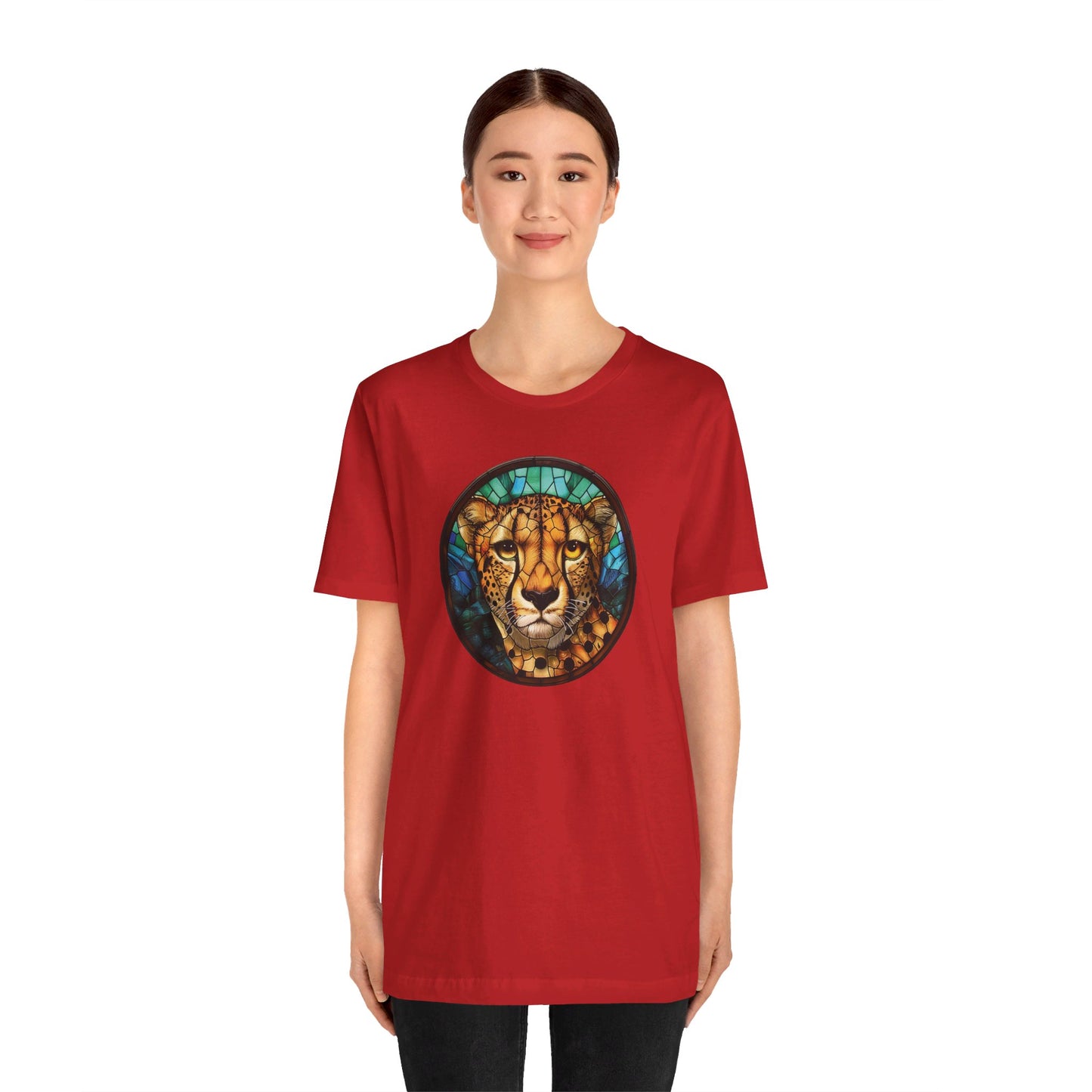 Majestic Cheetah T-Shirt, Cheetah T-Shirt, Cheetah Shirt, Cheetah Graphic Design, Gift for Her, Gift for Him, Animal T-Shirt, Colorful Cheetah, Colorful Design, Unisex Jersey Short Sleeve Tee