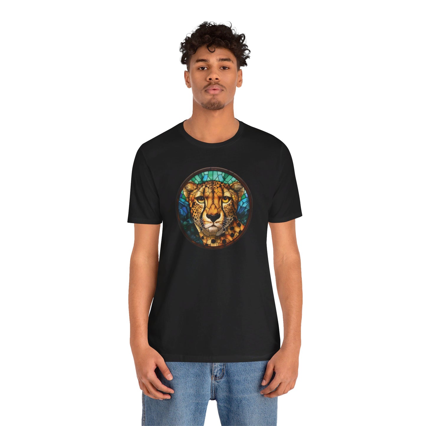 Majestic Cheetah T-Shirt, Cheetah T-Shirt, Cheetah Shirt, Cheetah Graphic Design, Gift for Her, Gift for Him, Animal T-Shirt, Colorful Cheetah, Colorful Design, Unisex Jersey Short Sleeve Tee