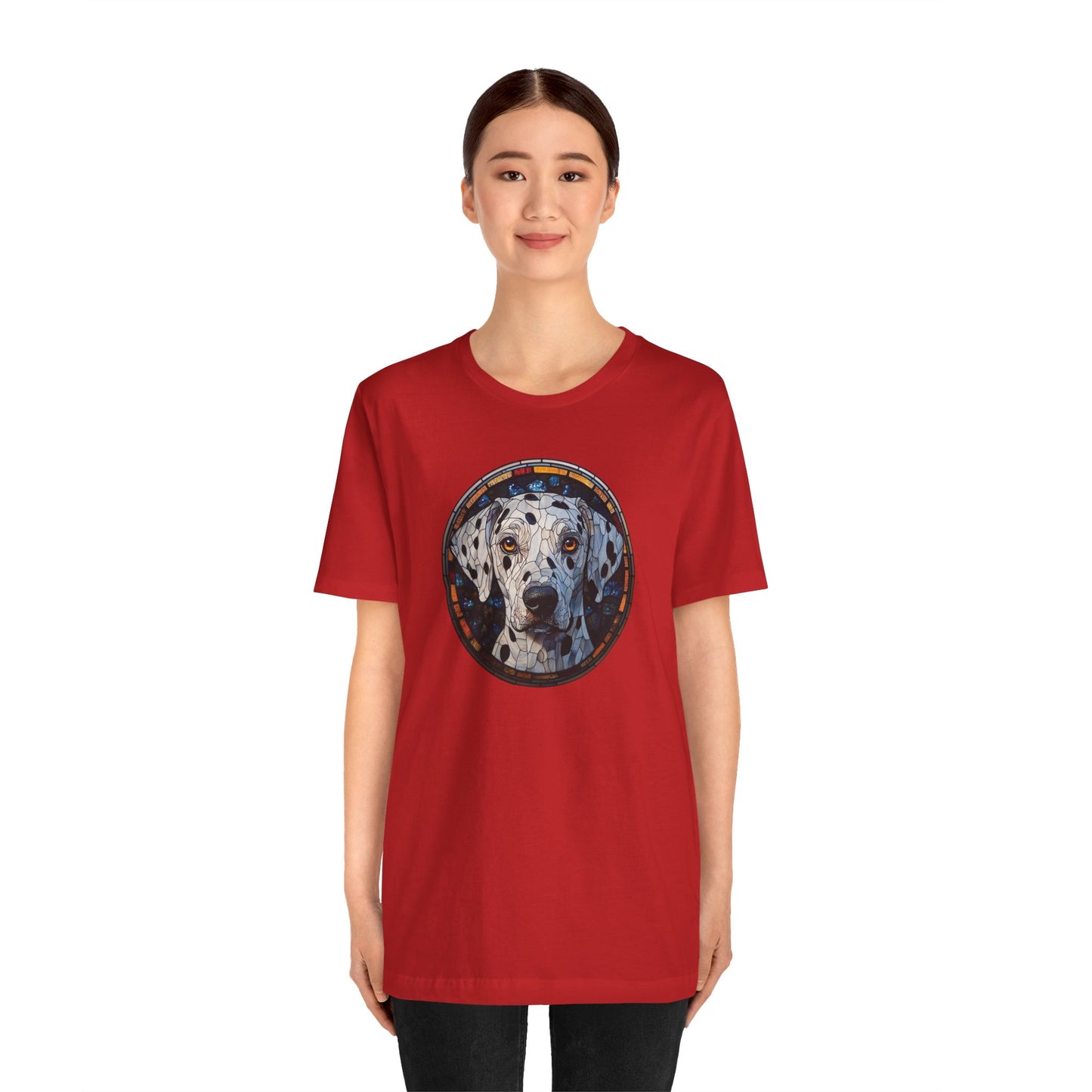 Dalmatian T-Shirt, Dalmatian Shirt, Dalmatian Graphic Design, Gift for Her, Gift for Him, Pet Lover T-Shirt, Pet T-Shirt, Colorful Dalmatian, Colorful Design, Unisex Jersey Short Sleeve Tee