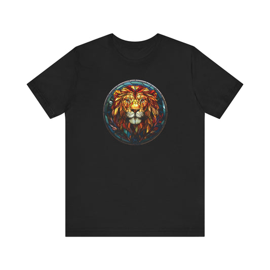 Majestic Lion T-Shirt, Lion T-Shirt, Lion Graphic Design, Gift for Her, Gift for Him, Animal T-Shirt, Colorful Lion, Colorful Design, Unisex Jersey Short Sleeve Tee