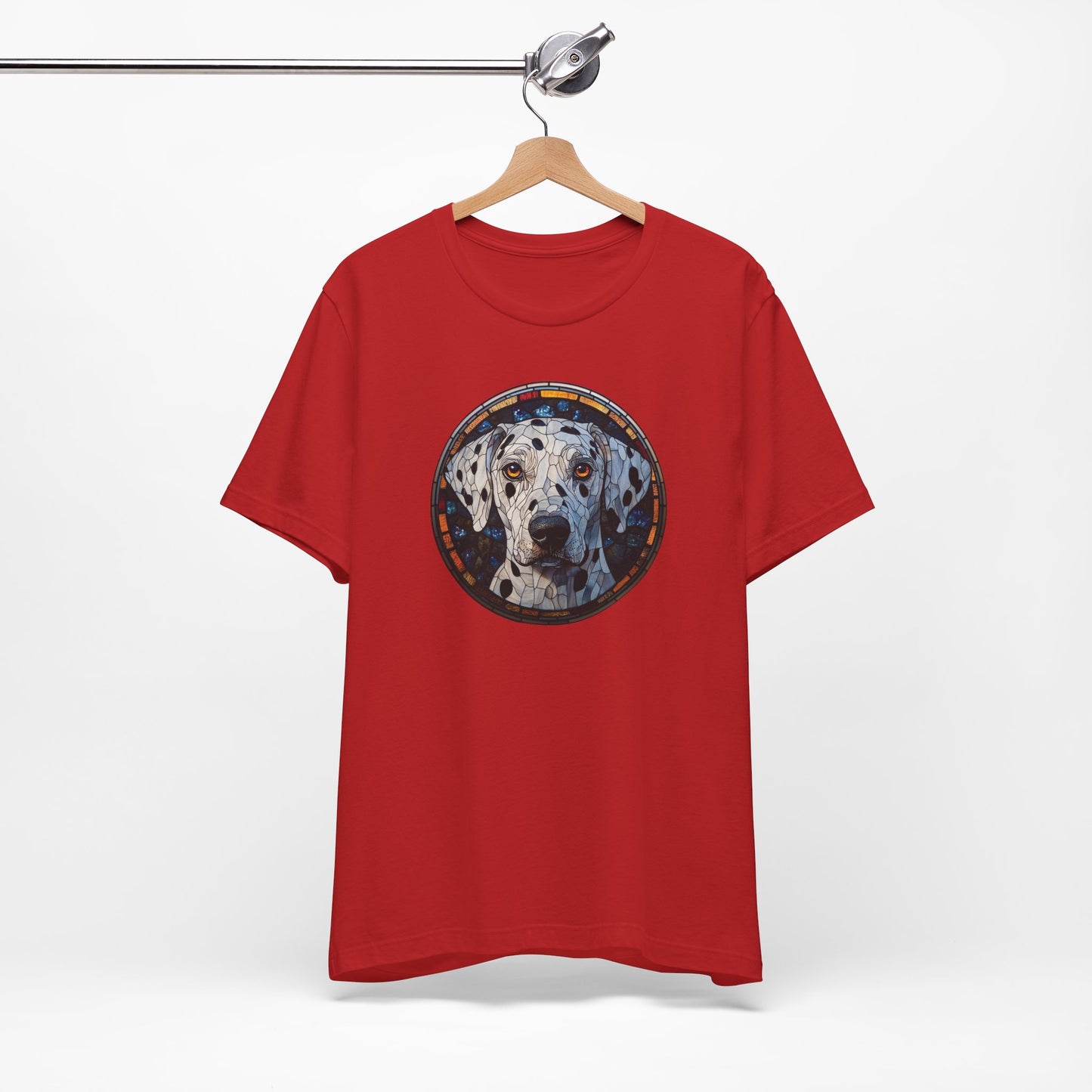 Dalmatian T-Shirt, Dalmatian Shirt, Dalmatian Graphic Design, Gift for Her, Gift for Him, Pet Lover T-Shirt, Pet T-Shirt, Colorful Dalmatian, Colorful Design, Unisex Jersey Short Sleeve Tee