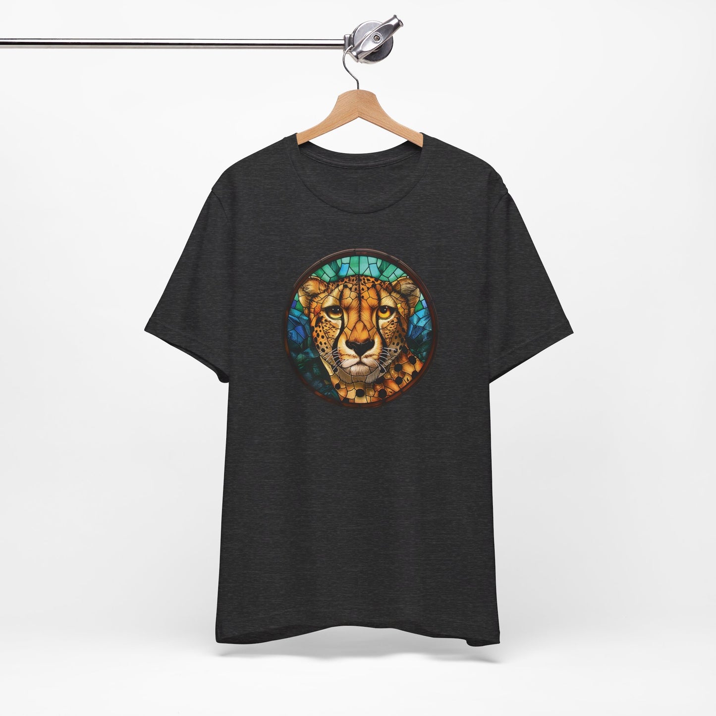 Majestic Cheetah T-Shirt, Cheetah T-Shirt, Cheetah Shirt, Cheetah Graphic Design, Gift for Her, Gift for Him, Animal T-Shirt, Colorful Cheetah, Colorful Design, Unisex Jersey Short Sleeve Tee