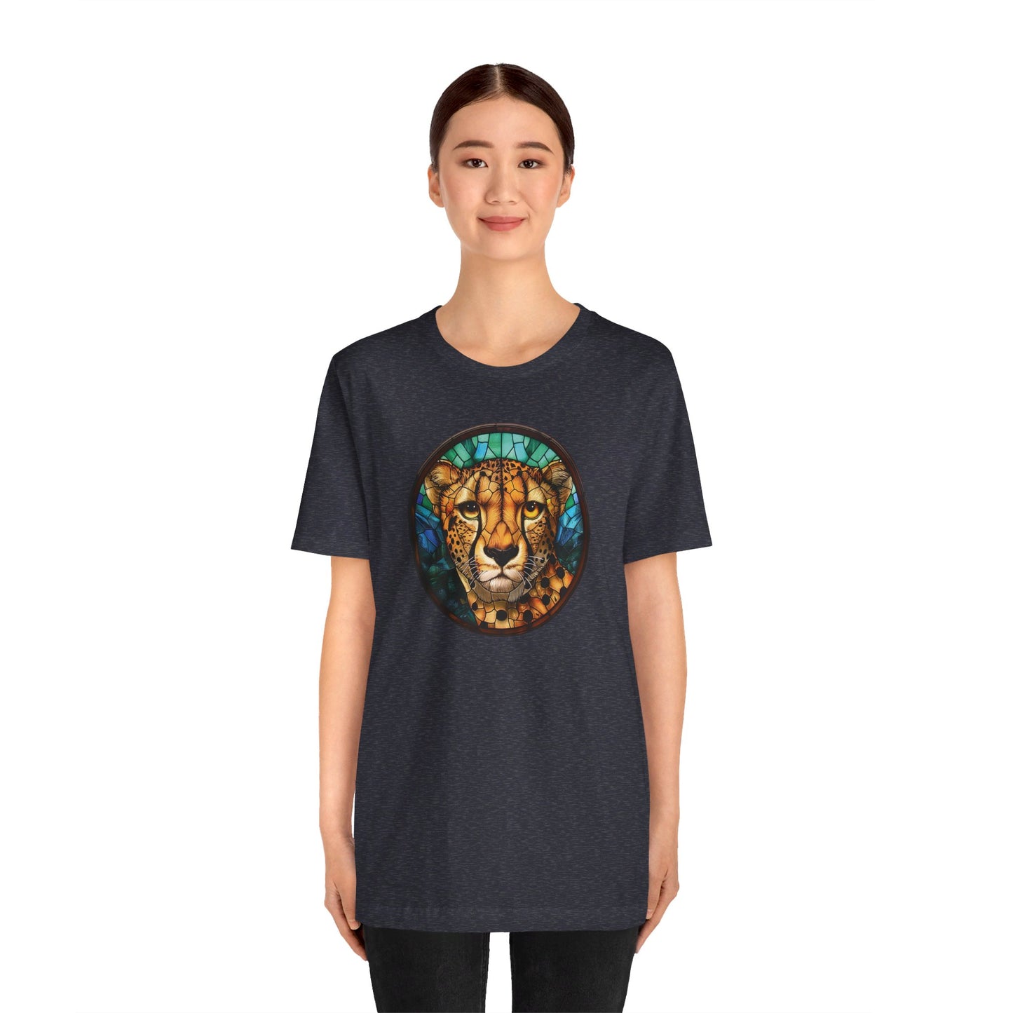 Majestic Cheetah T-Shirt, Cheetah T-Shirt, Cheetah Shirt, Cheetah Graphic Design, Gift for Her, Gift for Him, Animal T-Shirt, Colorful Cheetah, Colorful Design, Unisex Jersey Short Sleeve Tee