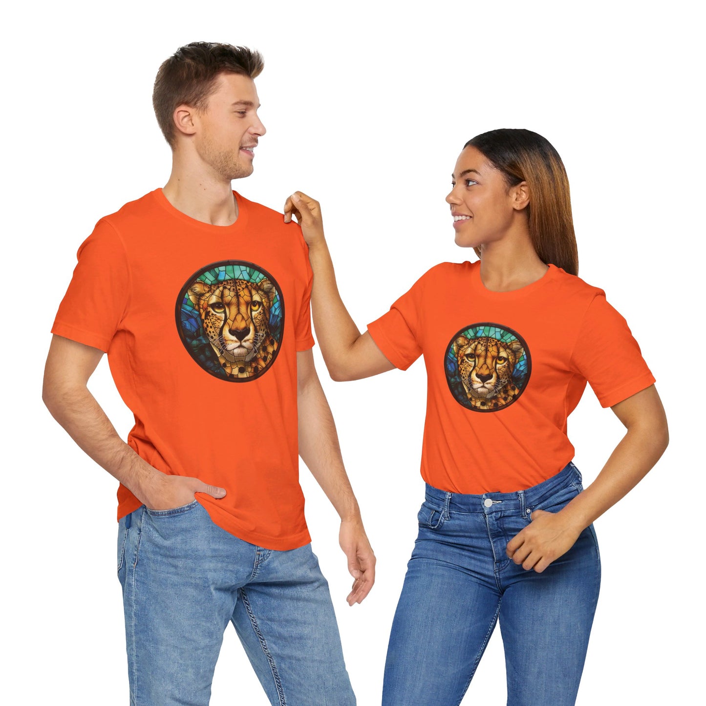 Majestic Cheetah T-Shirt, Cheetah T-Shirt, Cheetah Shirt, Cheetah Graphic Design, Gift for Her, Gift for Him, Animal T-Shirt, Colorful Cheetah, Colorful Design, Unisex Jersey Short Sleeve Tee