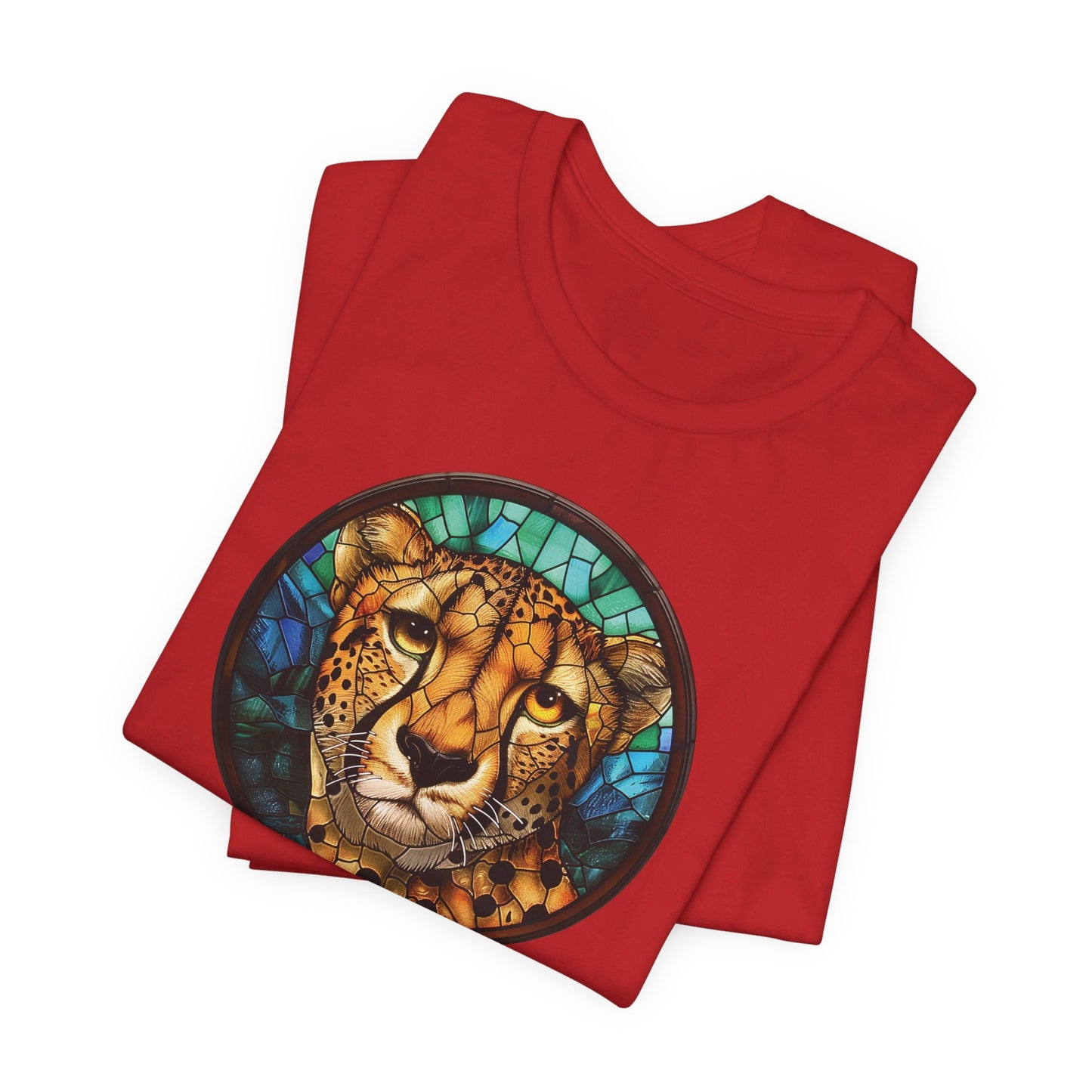 Majestic Cheetah T-Shirt, Cheetah T-Shirt, Cheetah Shirt, Cheetah Graphic Design, Gift for Her, Gift for Him, Animal T-Shirt, Colorful Cheetah, Colorful Design, Unisex Jersey Short Sleeve Tee