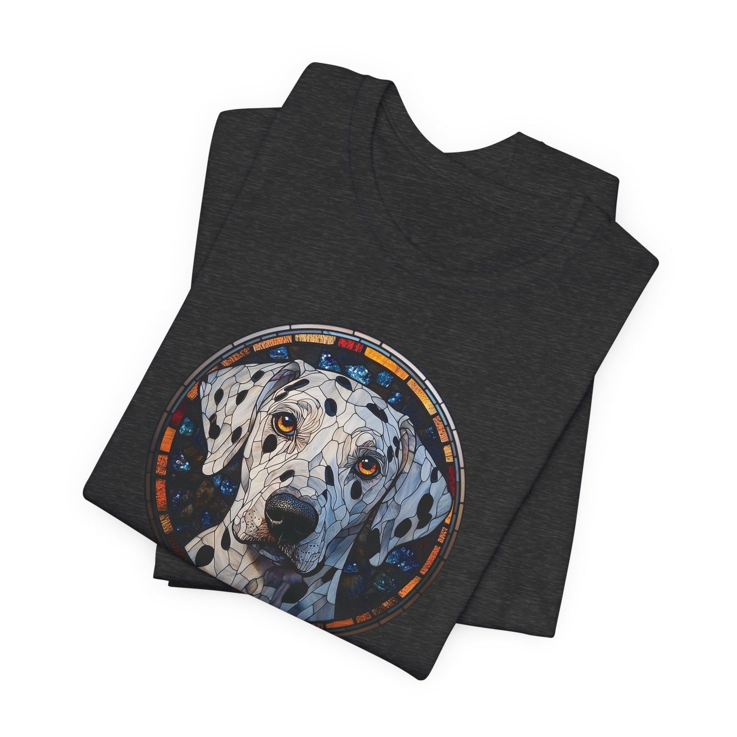 Dalmatian T-Shirt, Dalmatian Shirt, Dalmatian Graphic Design, Gift for Her, Gift for Him, Pet Lover T-Shirt, Pet T-Shirt, Colorful Dalmatian, Colorful Design, Unisex Jersey Short Sleeve Tee