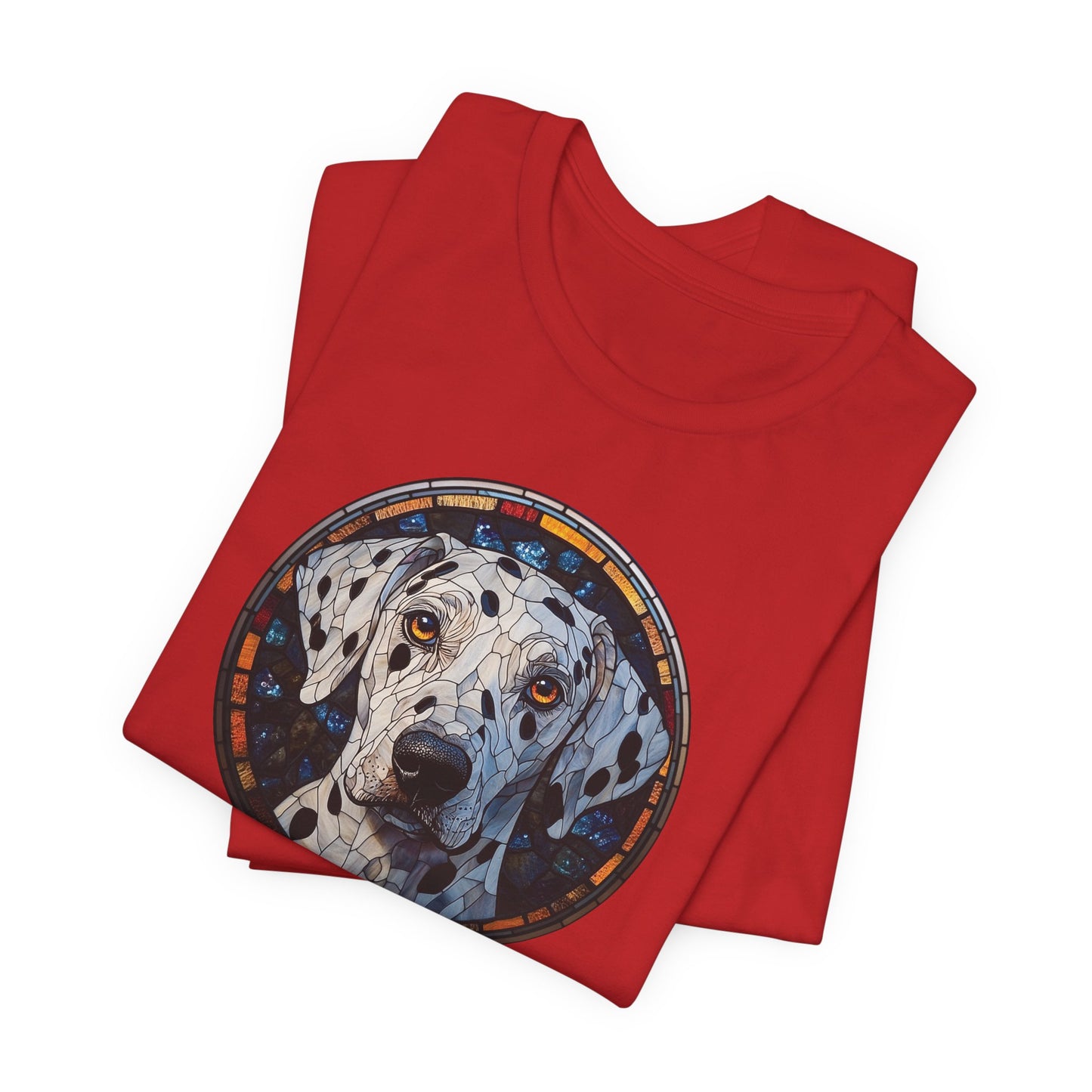 Dalmatian T-Shirt, Dalmatian Shirt, Dalmatian Graphic Design, Gift for Her, Gift for Him, Pet Lover T-Shirt, Pet T-Shirt, Colorful Dalmatian, Colorful Design, Unisex Jersey Short Sleeve Tee