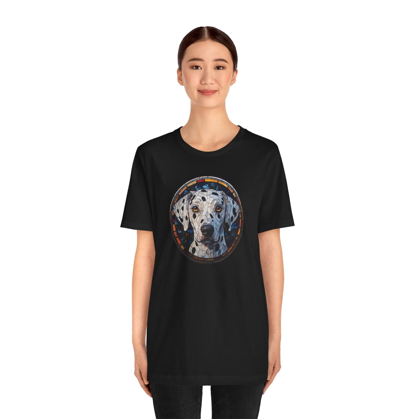 Dalmatian T-Shirt, Dalmatian Shirt, Dalmatian Graphic Design, Gift for Her, Gift for Him, Pet Lover T-Shirt, Pet T-Shirt, Colorful Dalmatian, Colorful Design, Unisex Jersey Short Sleeve Tee