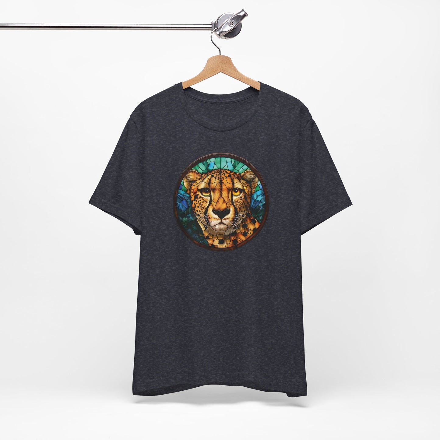 Majestic Cheetah T-Shirt, Cheetah T-Shirt, Cheetah Shirt, Cheetah Graphic Design, Gift for Her, Gift for Him, Animal T-Shirt, Colorful Cheetah, Colorful Design, Unisex Jersey Short Sleeve Tee