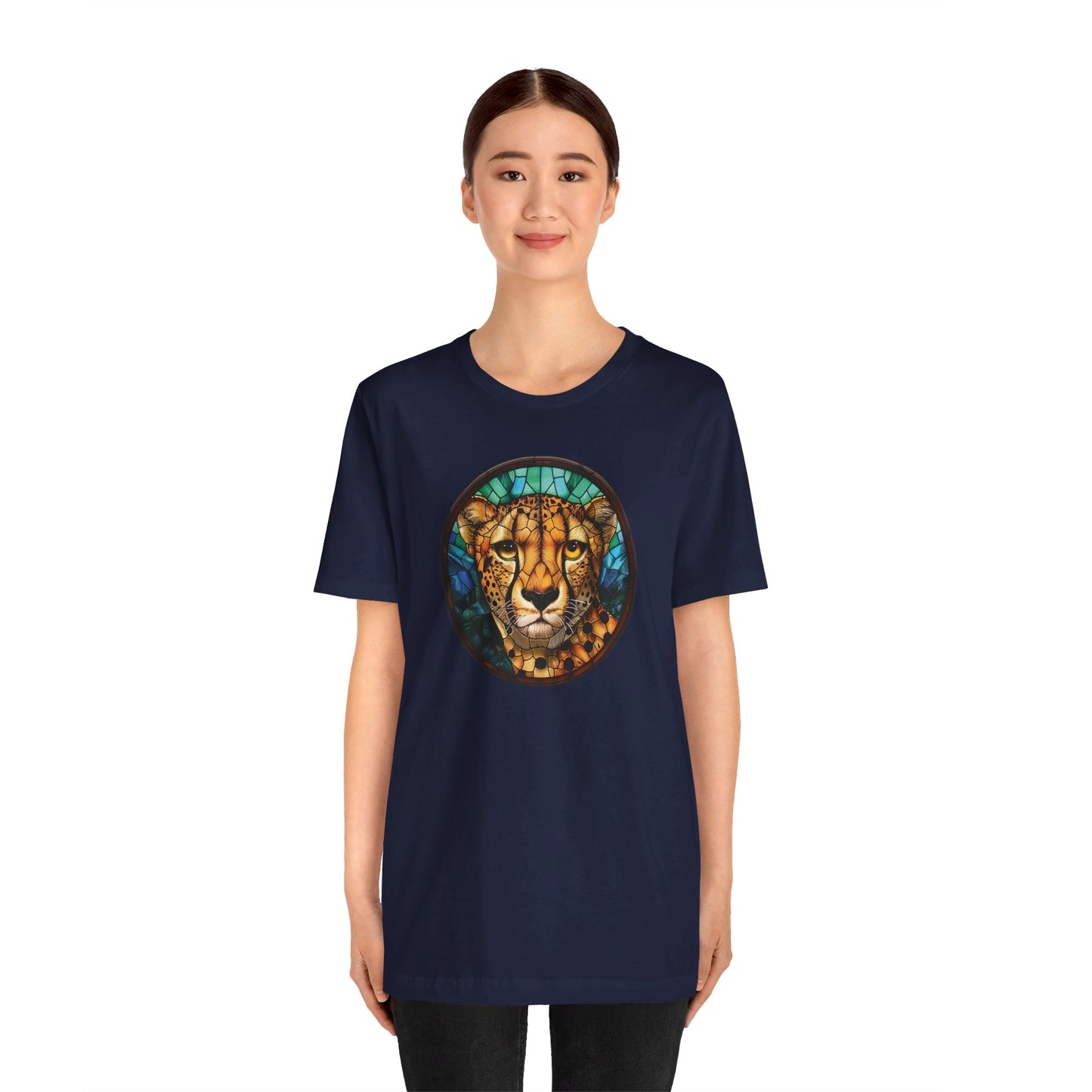 Majestic Cheetah T-Shirt, Cheetah T-Shirt, Cheetah Shirt, Cheetah Graphic Design, Gift for Her, Gift for Him, Animal T-Shirt, Colorful Cheetah, Colorful Design, Unisex Jersey Short Sleeve Tee