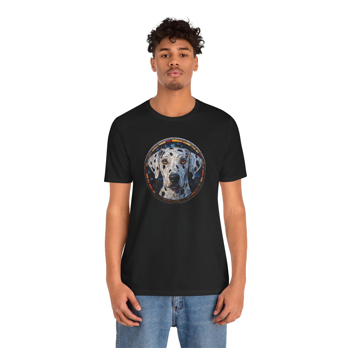 Dalmatian T-Shirt, Dalmatian Shirt, Dalmatian Graphic Design, Gift for Her, Gift for Him, Pet Lover T-Shirt, Pet T-Shirt, Colorful Dalmatian, Colorful Design, Unisex Jersey Short Sleeve Tee