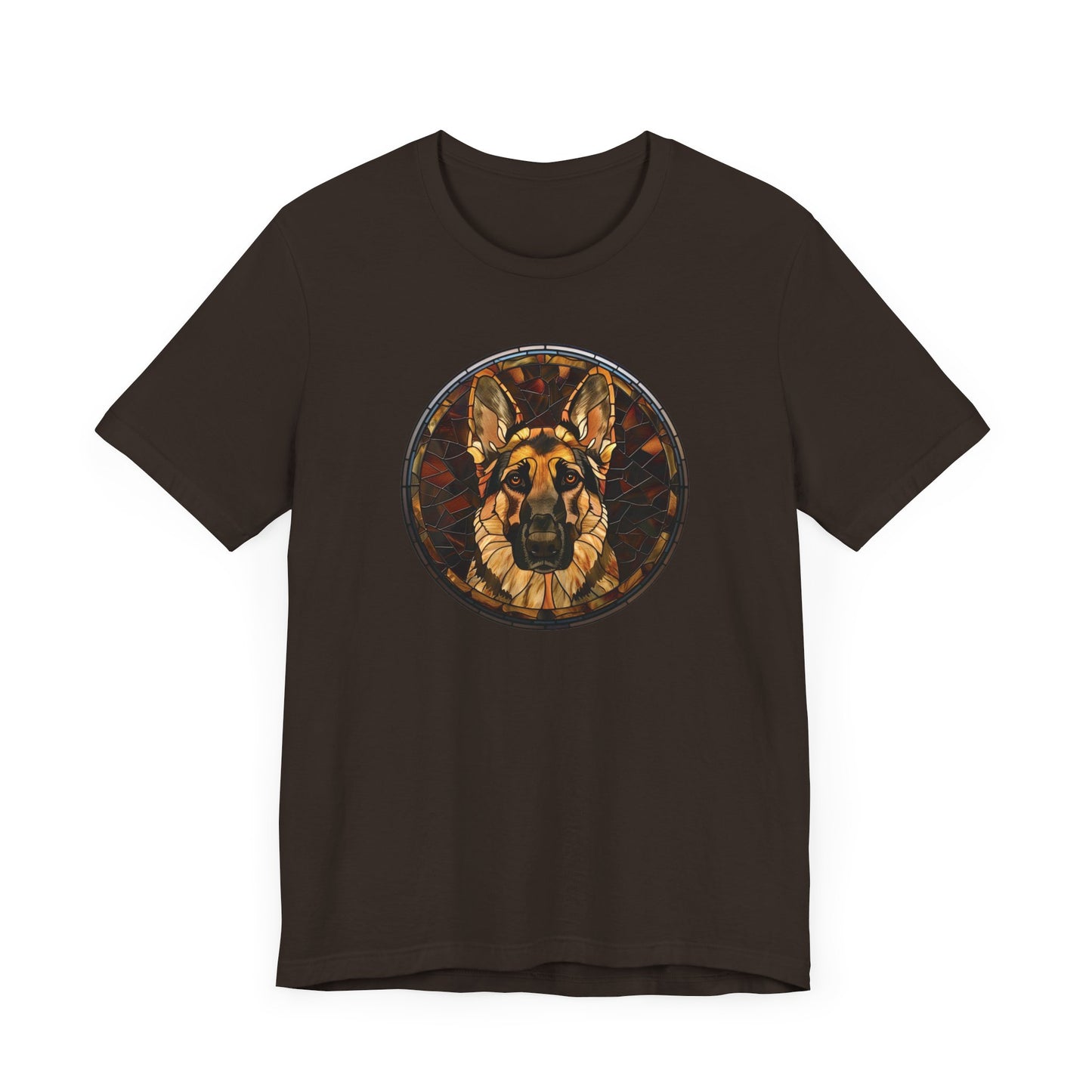German Shepherd T-Shirt, German Shepherd Shirt, German Shepherd Graphic Design, Gift for Her, Gift for Him, Pet Lover T-Shirt, Pet T-Shirt, Colorful German Shepherd, Colorful Design, Unisex Jersey Short Sleeve Tee