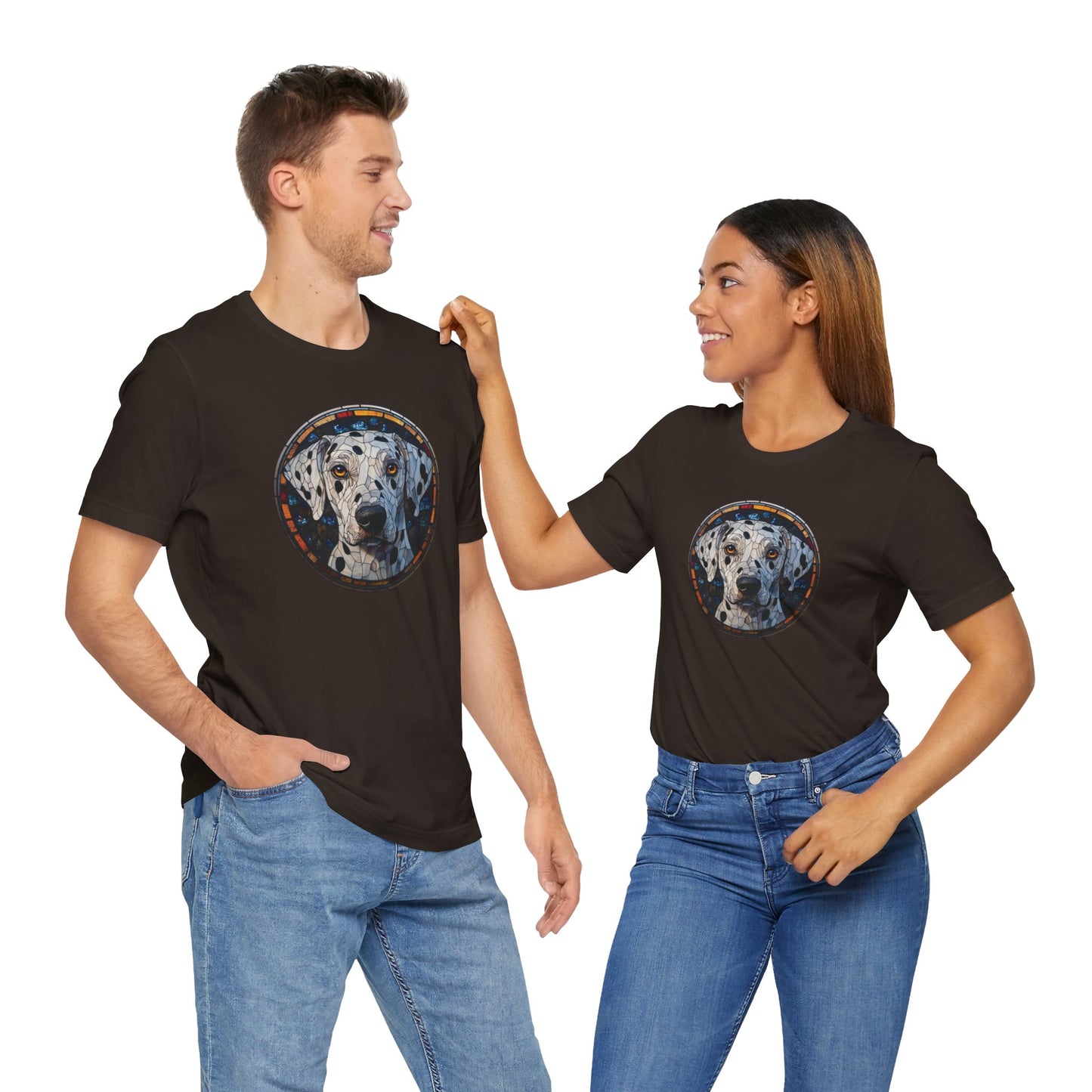 Dalmatian T-Shirt, Dalmatian Shirt, Dalmatian Graphic Design, Gift for Her, Gift for Him, Pet Lover T-Shirt, Pet T-Shirt, Colorful Dalmatian, Colorful Design, Unisex Jersey Short Sleeve Tee