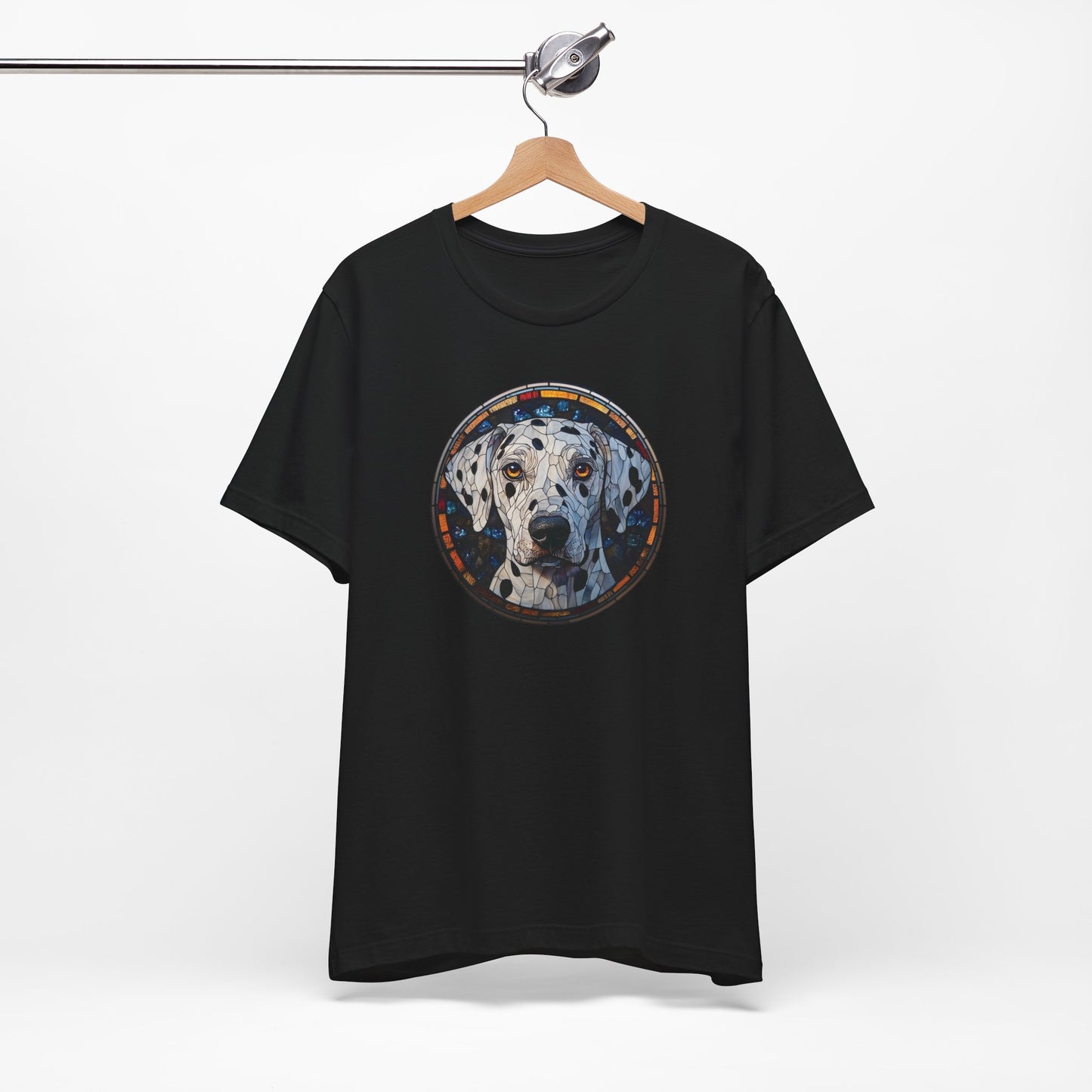 Dalmatian T-Shirt, Dalmatian Shirt, Dalmatian Graphic Design, Gift for Her, Gift for Him, Pet Lover T-Shirt, Pet T-Shirt, Colorful Dalmatian, Colorful Design, Unisex Jersey Short Sleeve Tee