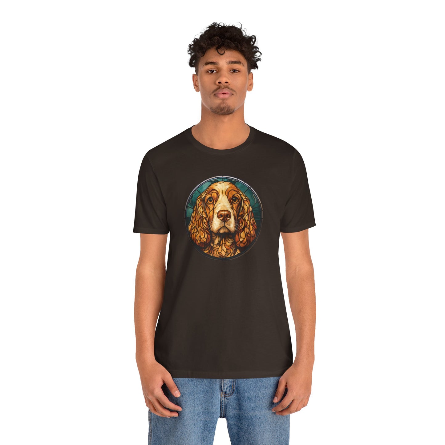English Cocker Spaniel T-Shirt, English Cocker Spaniel Shirt, English Cocker Spaniel Graphic Design, Gift for Her, Gift for Him, Pet Lover T-Shirt, Pet T-Shirt, Colorful English Cocker Spaniel, Colorful Design, Unisex Jersey Short Sleeve Tee