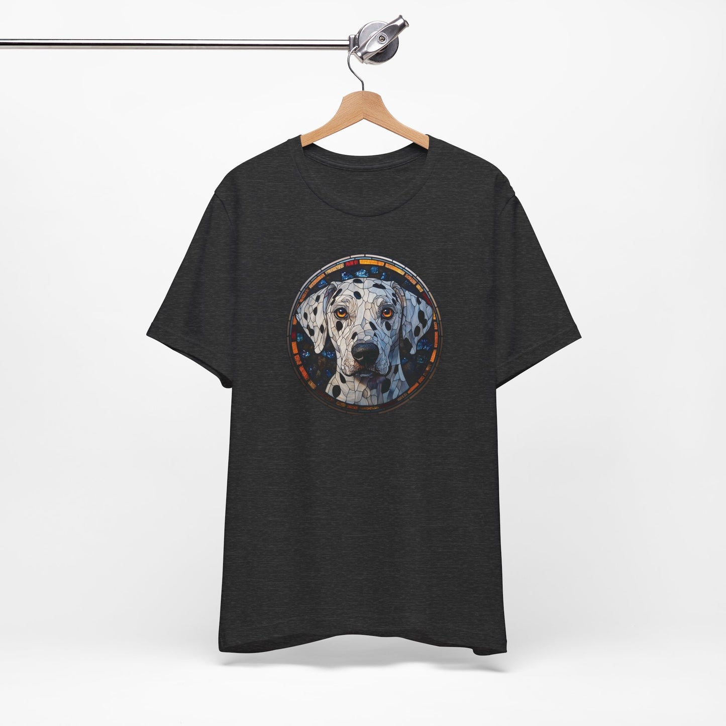 Dalmatian T-Shirt, Dalmatian Shirt, Dalmatian Graphic Design, Gift for Her, Gift for Him, Pet Lover T-Shirt, Pet T-Shirt, Colorful Dalmatian, Colorful Design, Unisex Jersey Short Sleeve Tee