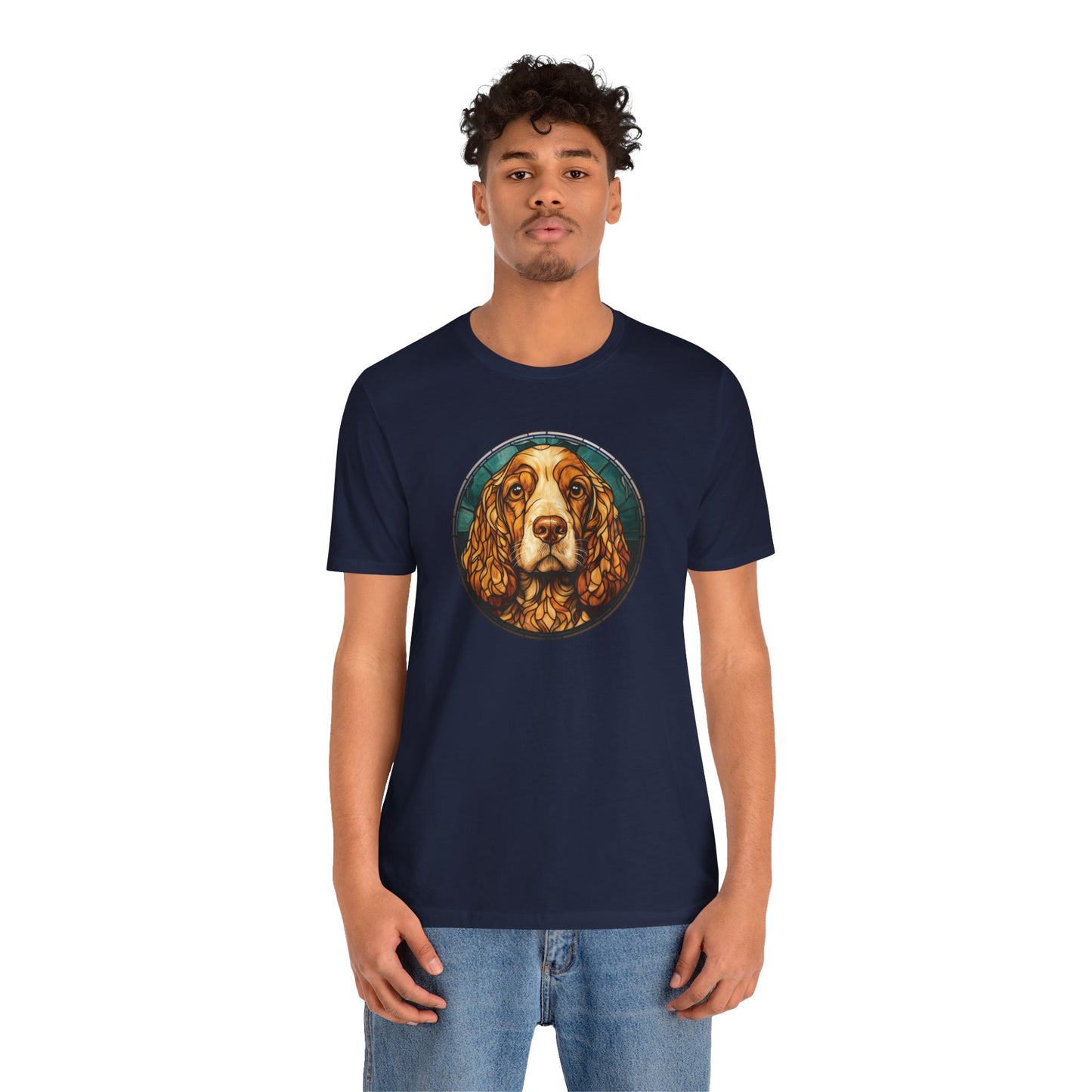 English Cocker Spaniel T-Shirt, English Cocker Spaniel Shirt, English Cocker Spaniel Graphic Design, Gift for Her, Gift for Him, Pet Lover T-Shirt, Pet T-Shirt, Colorful English Cocker Spaniel, Colorful Design, Unisex Jersey Short Sleeve Tee